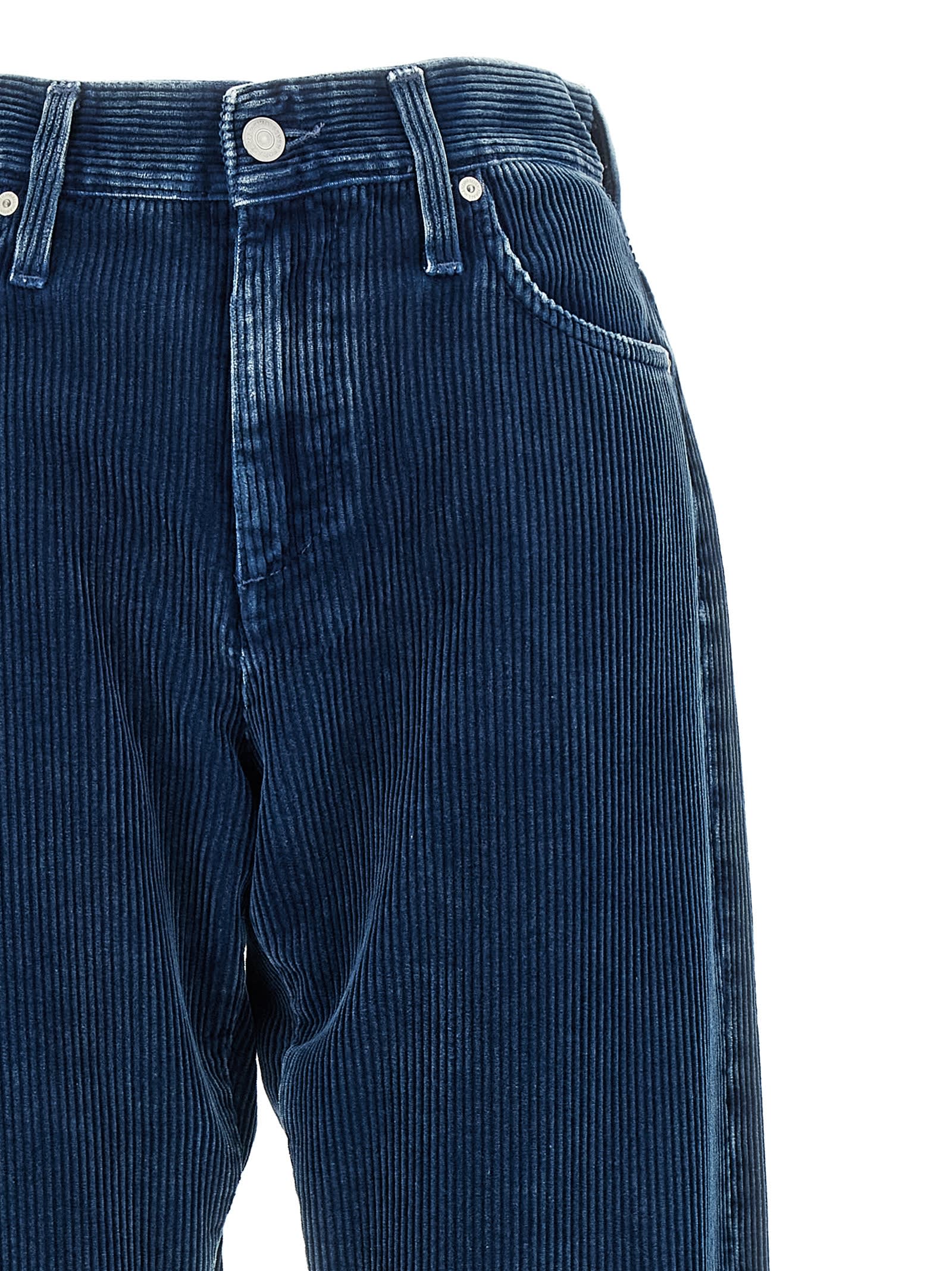 7 For All Mankind Corduroy Cotton Trousers In Blue