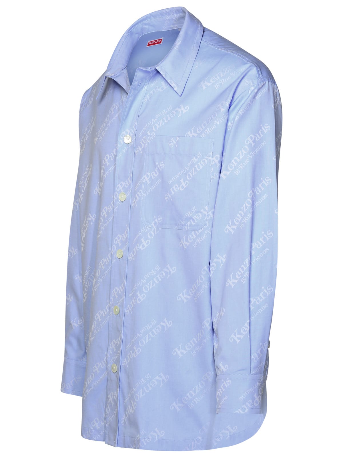 Shop Kenzo By Verdy Light Blue Cotton Shirt