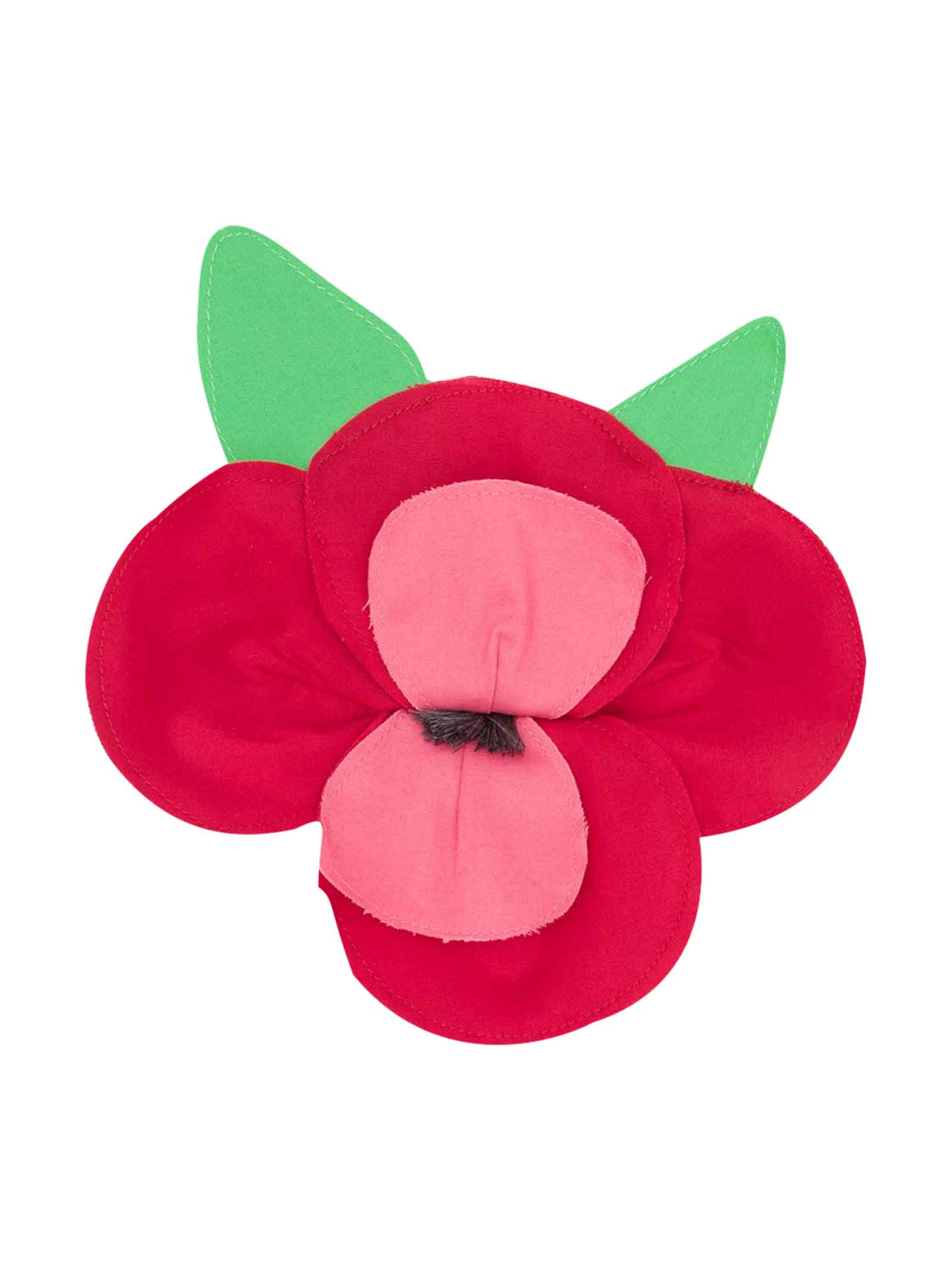 Piccola Ludo Red Flower-shaped Brooch