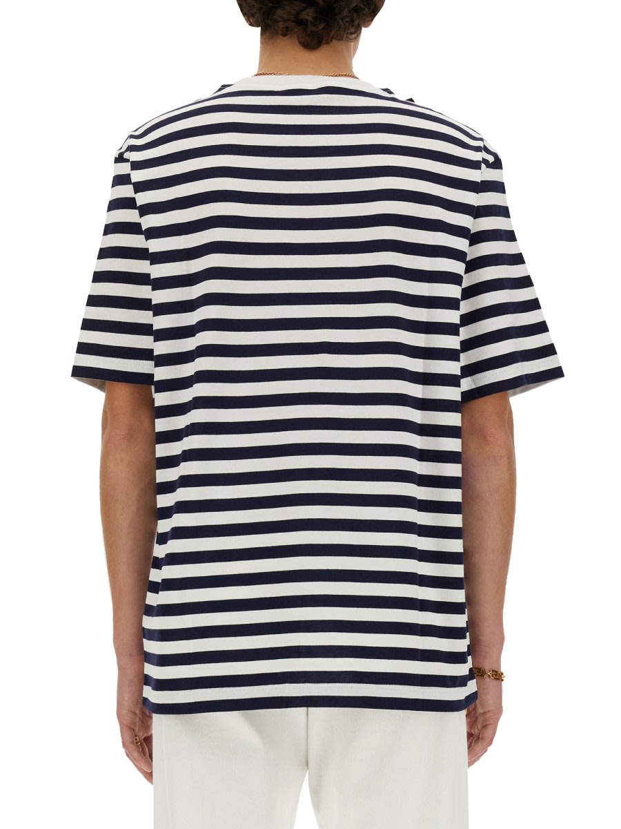 Shop Versace Striped T-shirt In Multicolour