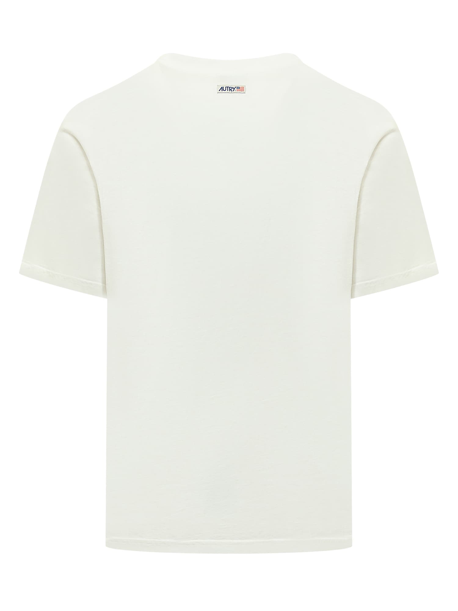 Shop Autry Cotton T-shirt With Logo In White