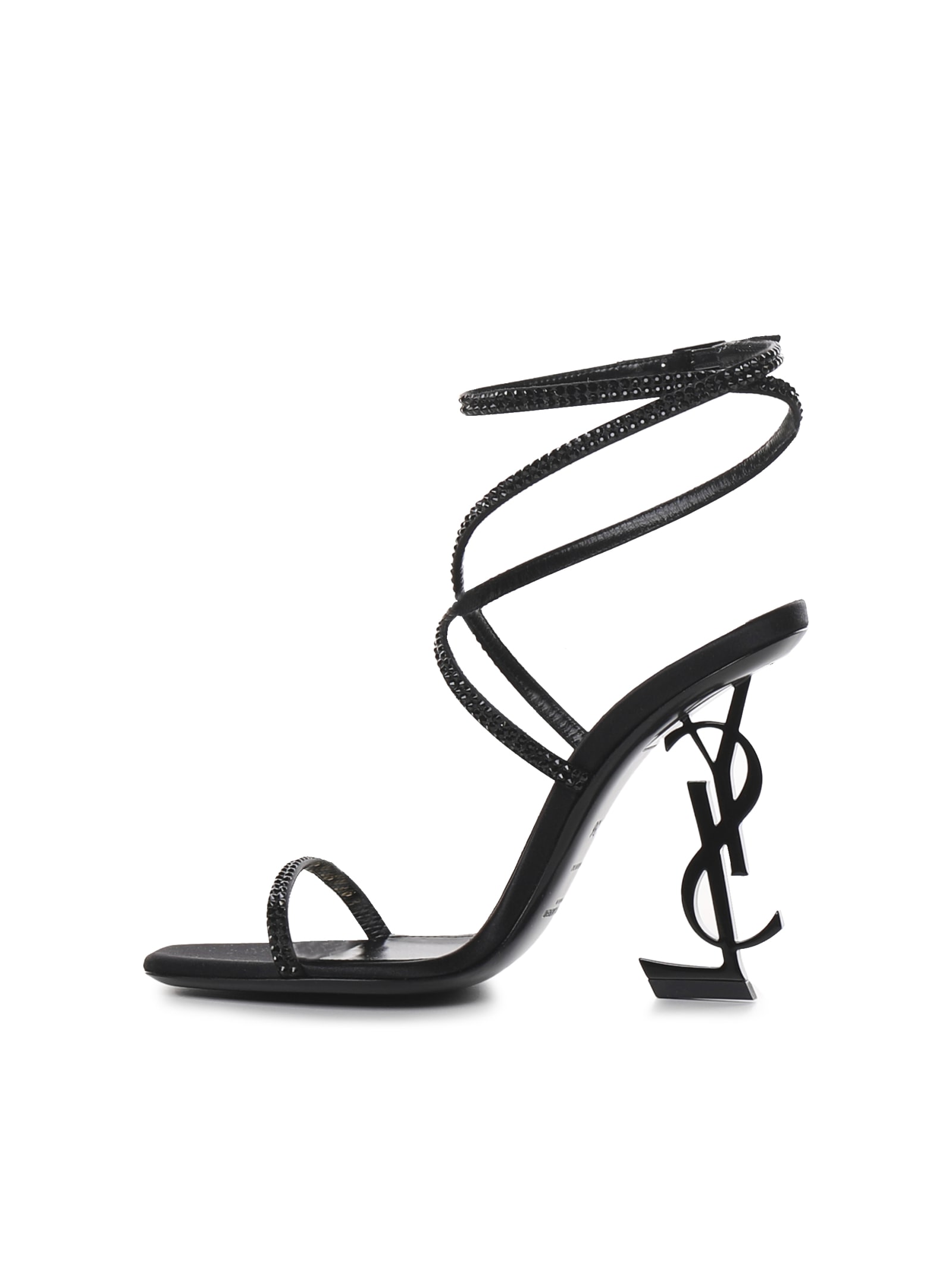 Shop Saint Laurent Opyum Sandals With Black Heel