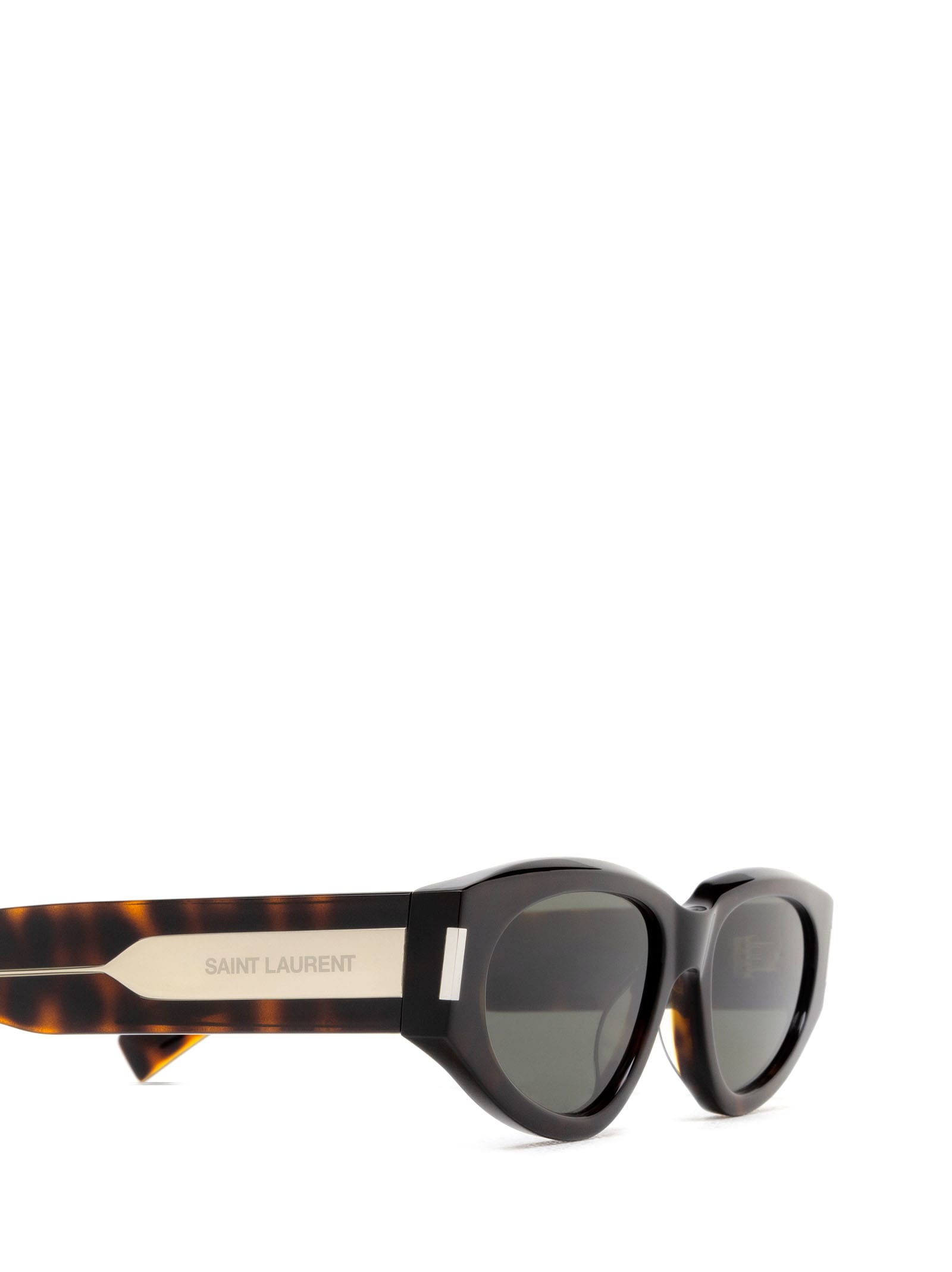 Shop Saint Laurent Sl 618 Havana Sunglasses