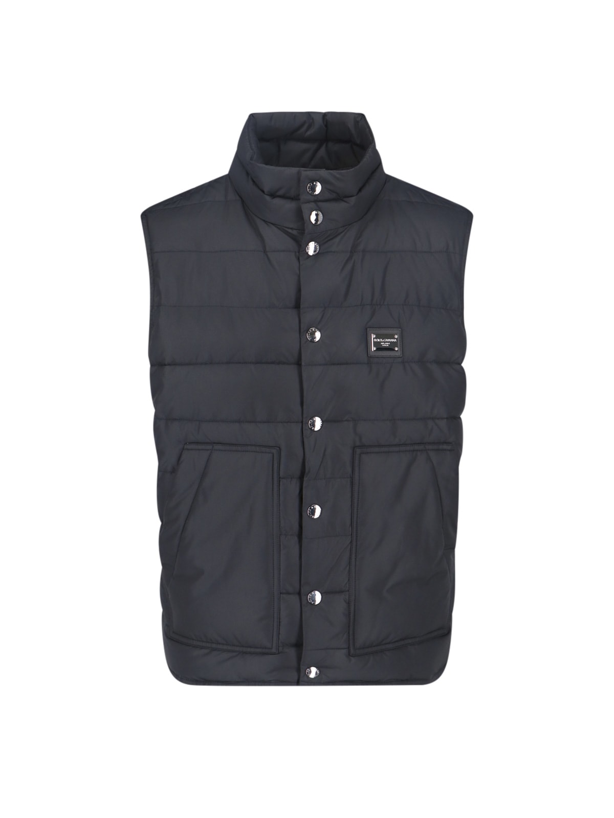 Shop Dolce & Gabbana Logo Padded Vest In Black