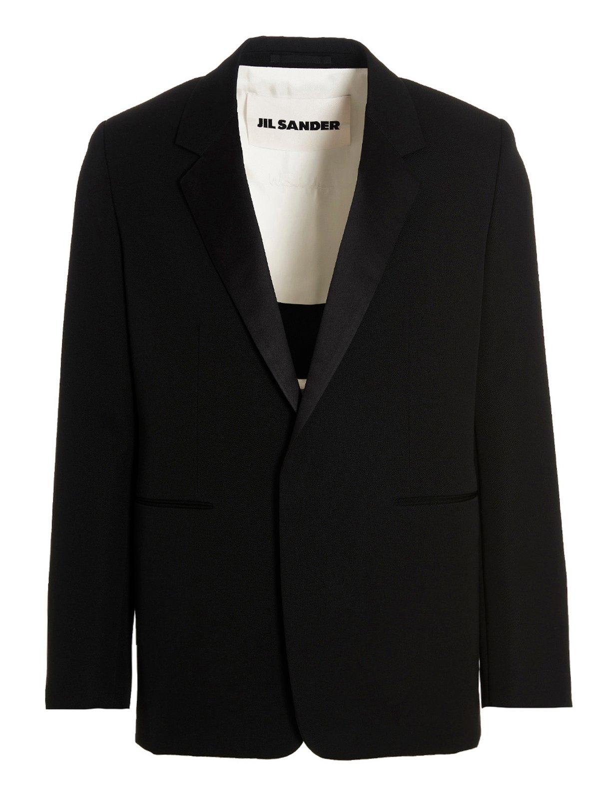 Shop Jil Sander Single-breasted Long-sleeved Suit In Black