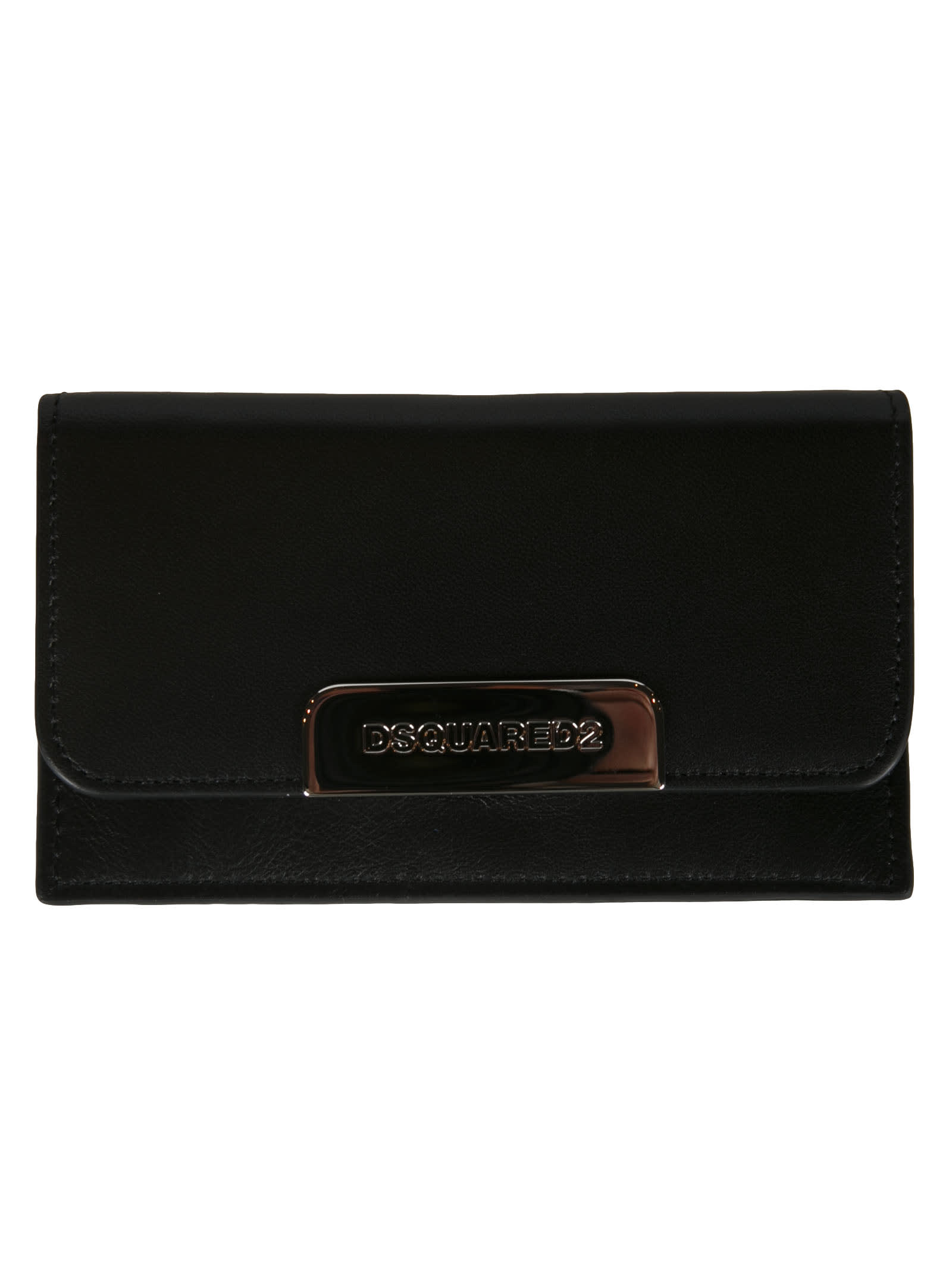 Dsquared2 Snap Button Logo Embossed Card Holder