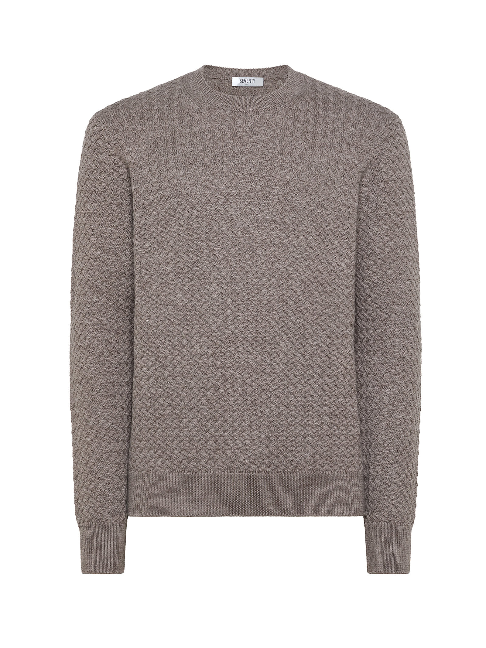 Seventy Mens Mud Crewneck Sweater In Fango