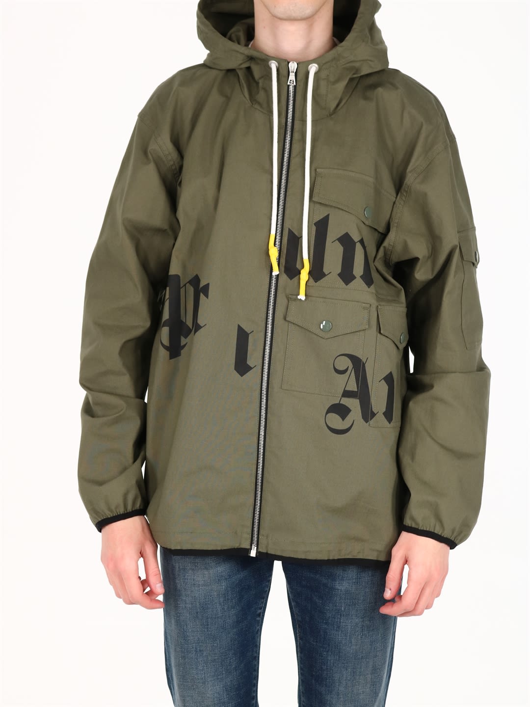 Palm Angels Windproof Jacket Green