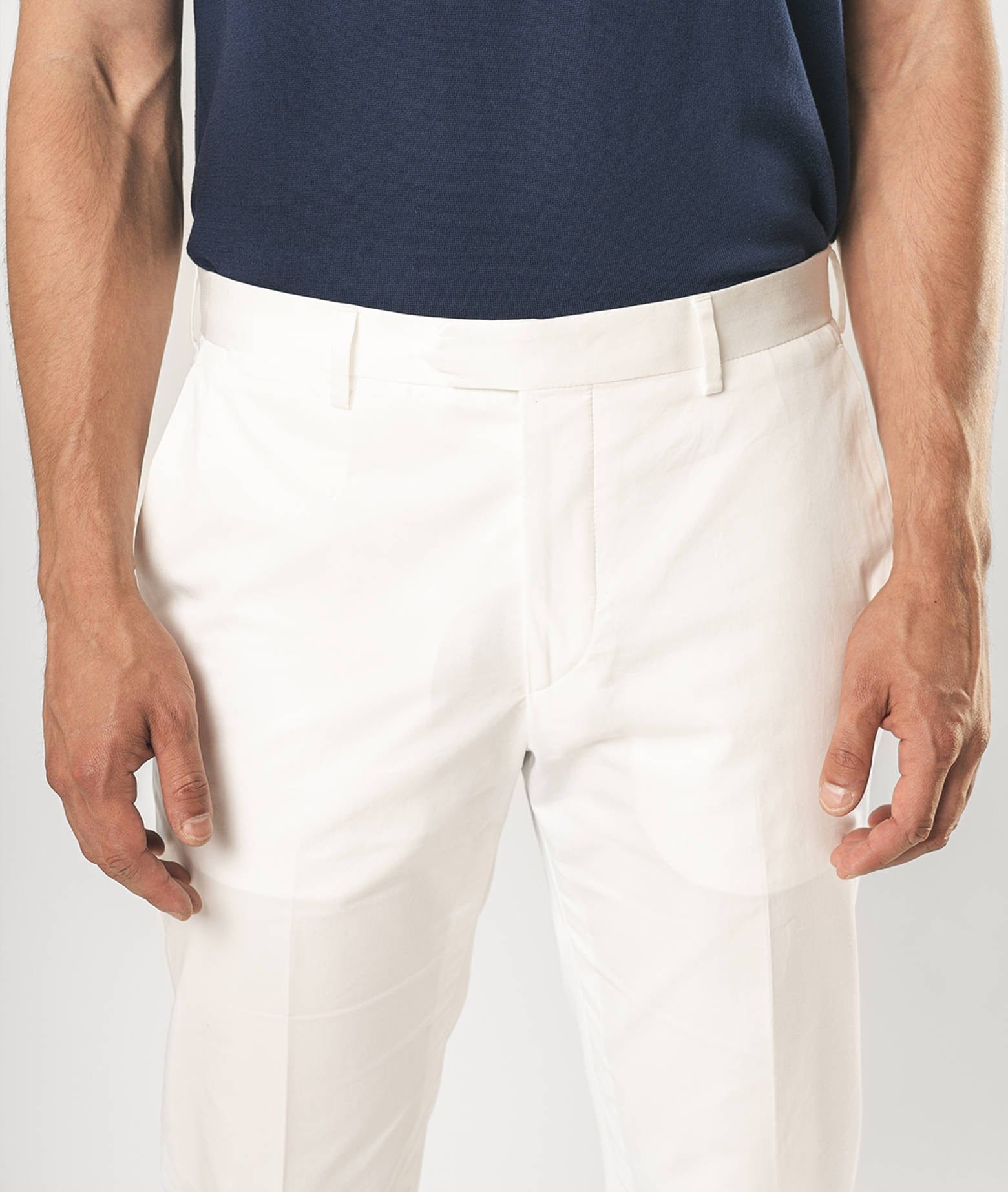 Larusmiani Velvet Trousers Howard Pants In White