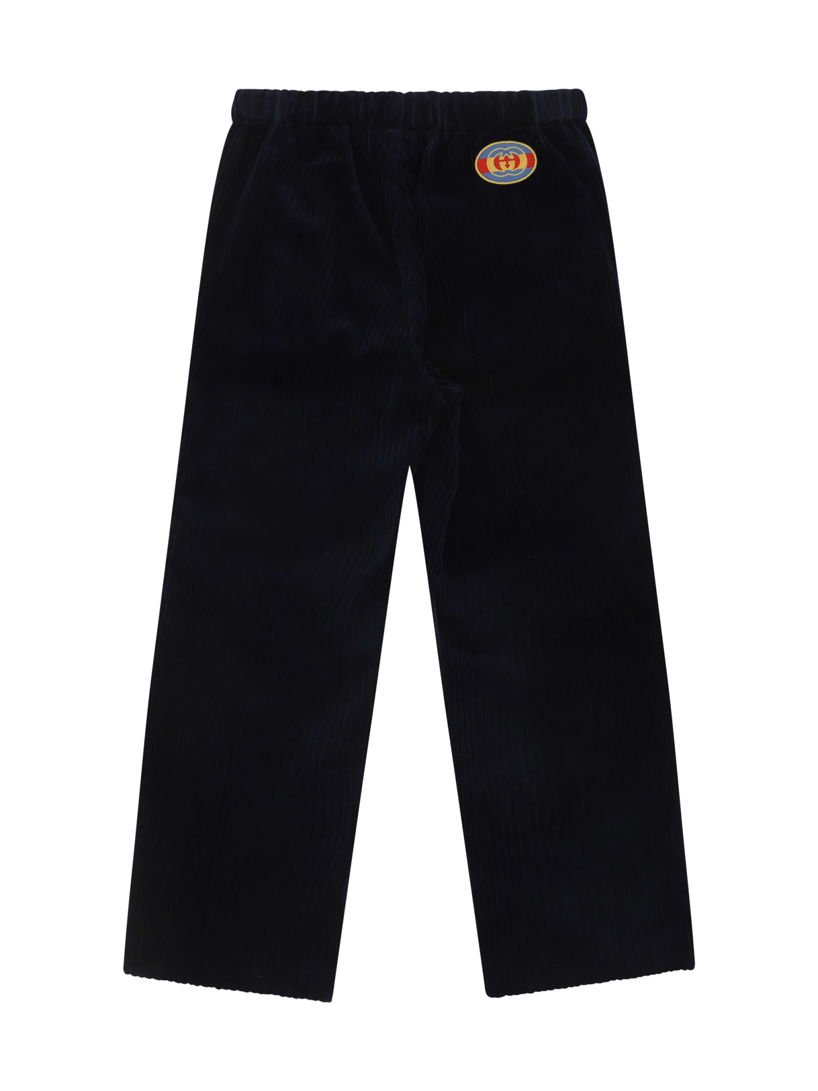 Shop Gucci Pants For Boy In Navy