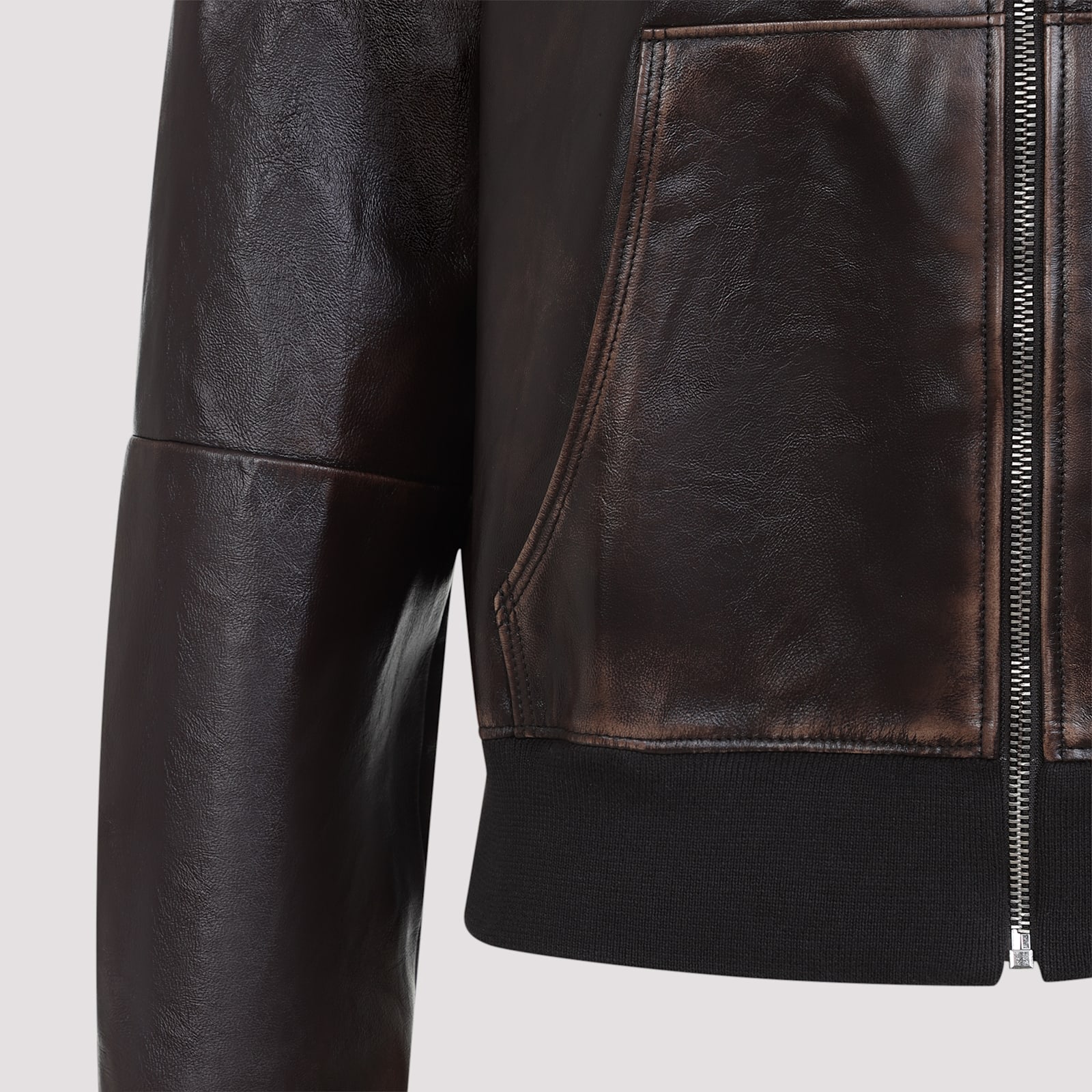 Prada Lamb Leather Jacket For Women In Brown | ModeSens