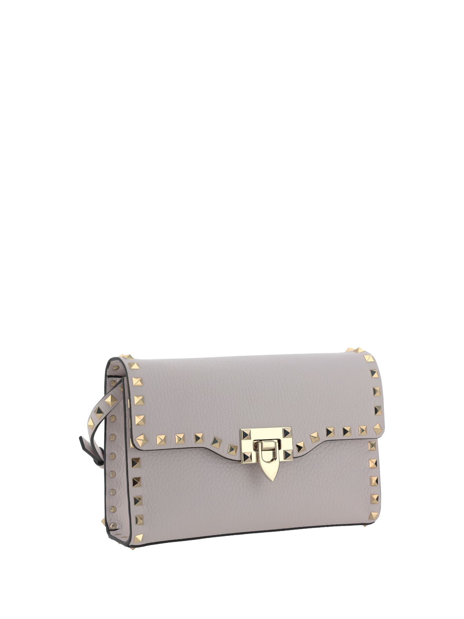 Shop Valentino Small Rockstud Shoulder Bag In Lilac