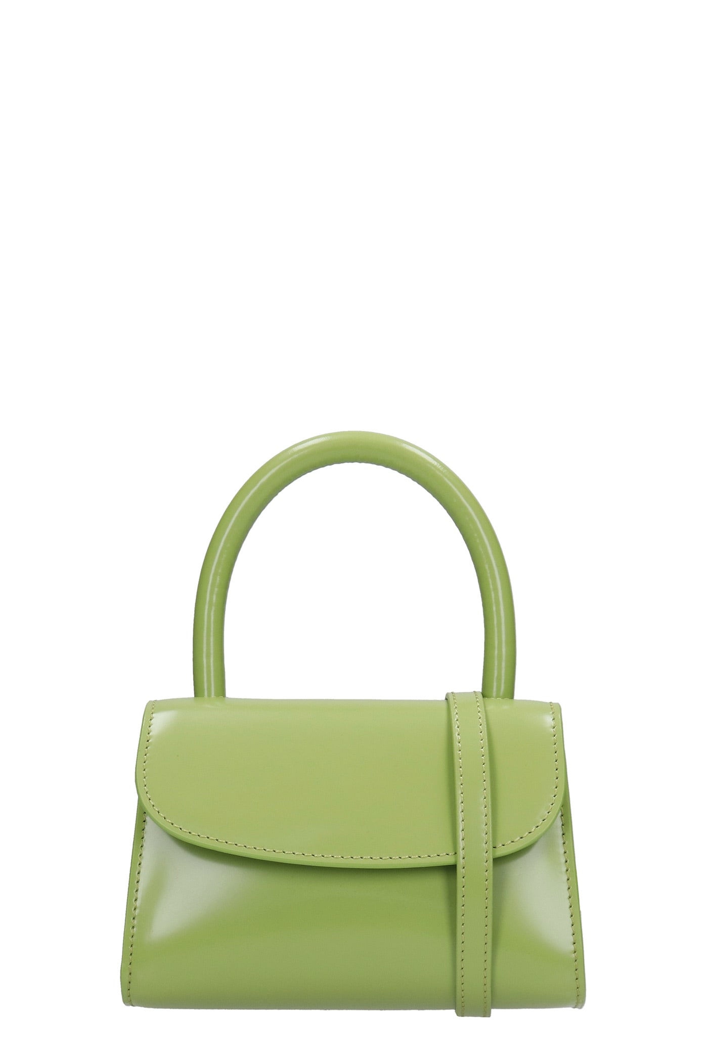 BY FAR Hand Bag In Green Leather