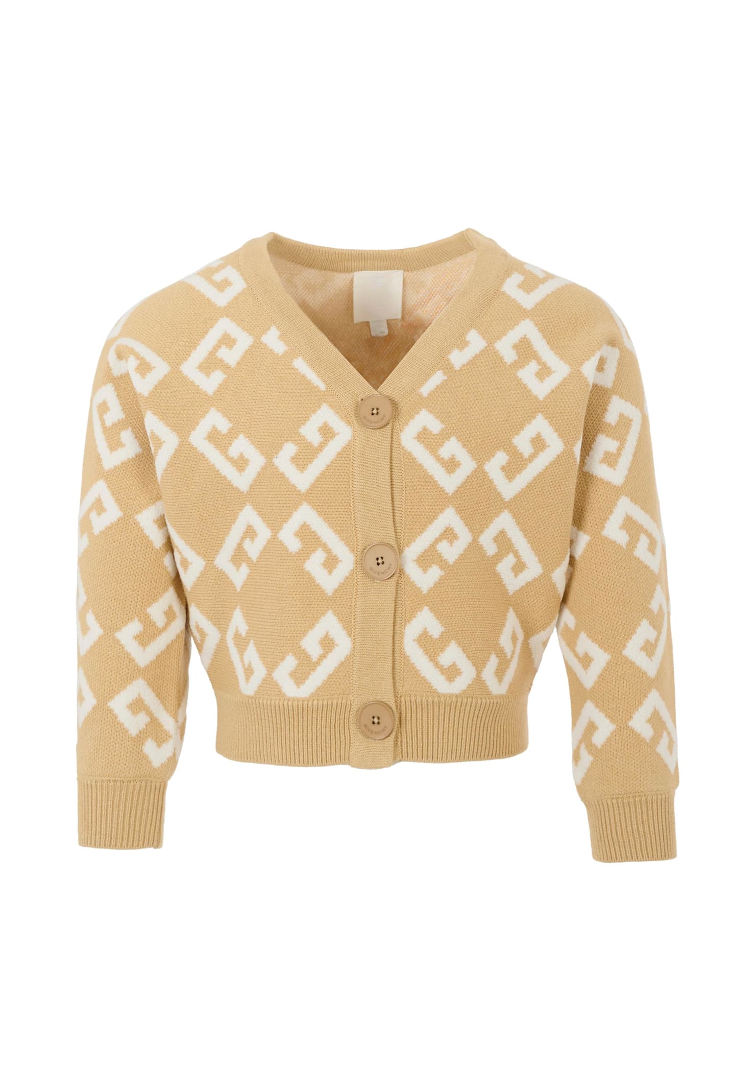 Givenchy Jacquard Cardigan In Brown