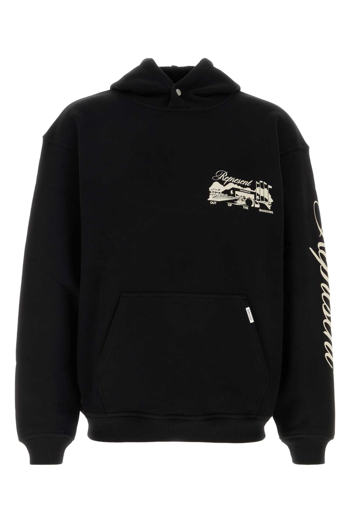Black Cotton Raceway Sweatshirt