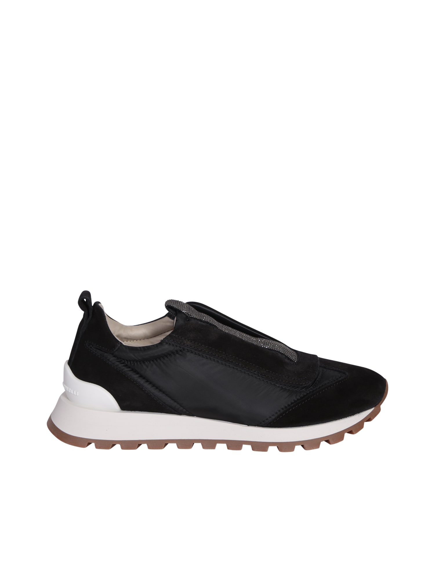 Shop Brunello Cucinelli No Lace Sneakers In Black