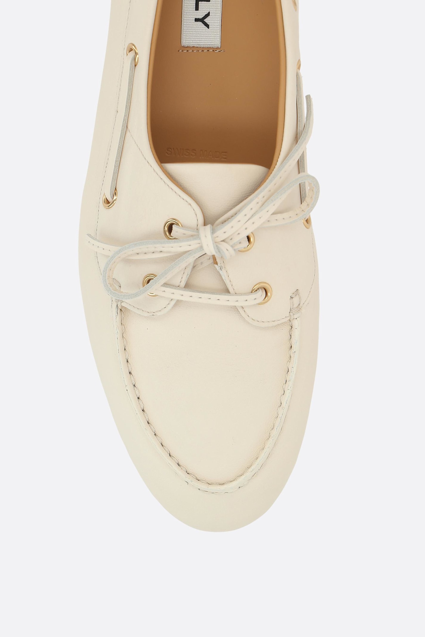Bally Pathy Laced Loafers In Smooth Leather In Ivory