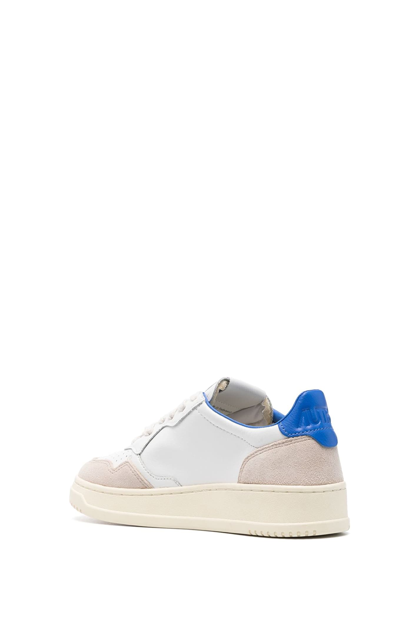 Autry Medalist Low Leather And Suede Sneakers With Lettering In Blue