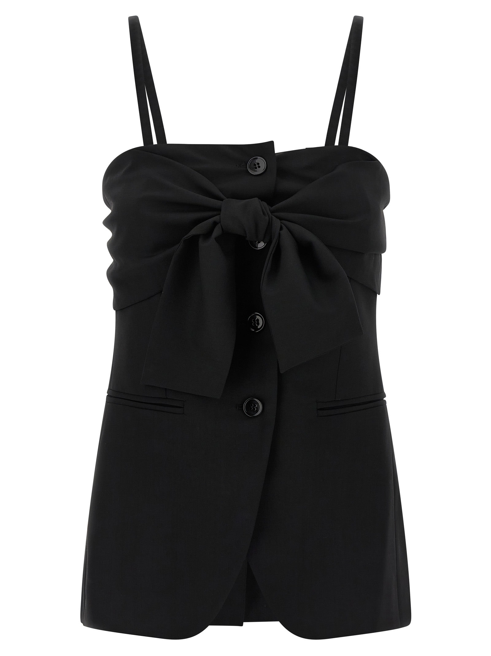 Max Mara Womens Black Veruska Strapless Wool Corset Top In Black