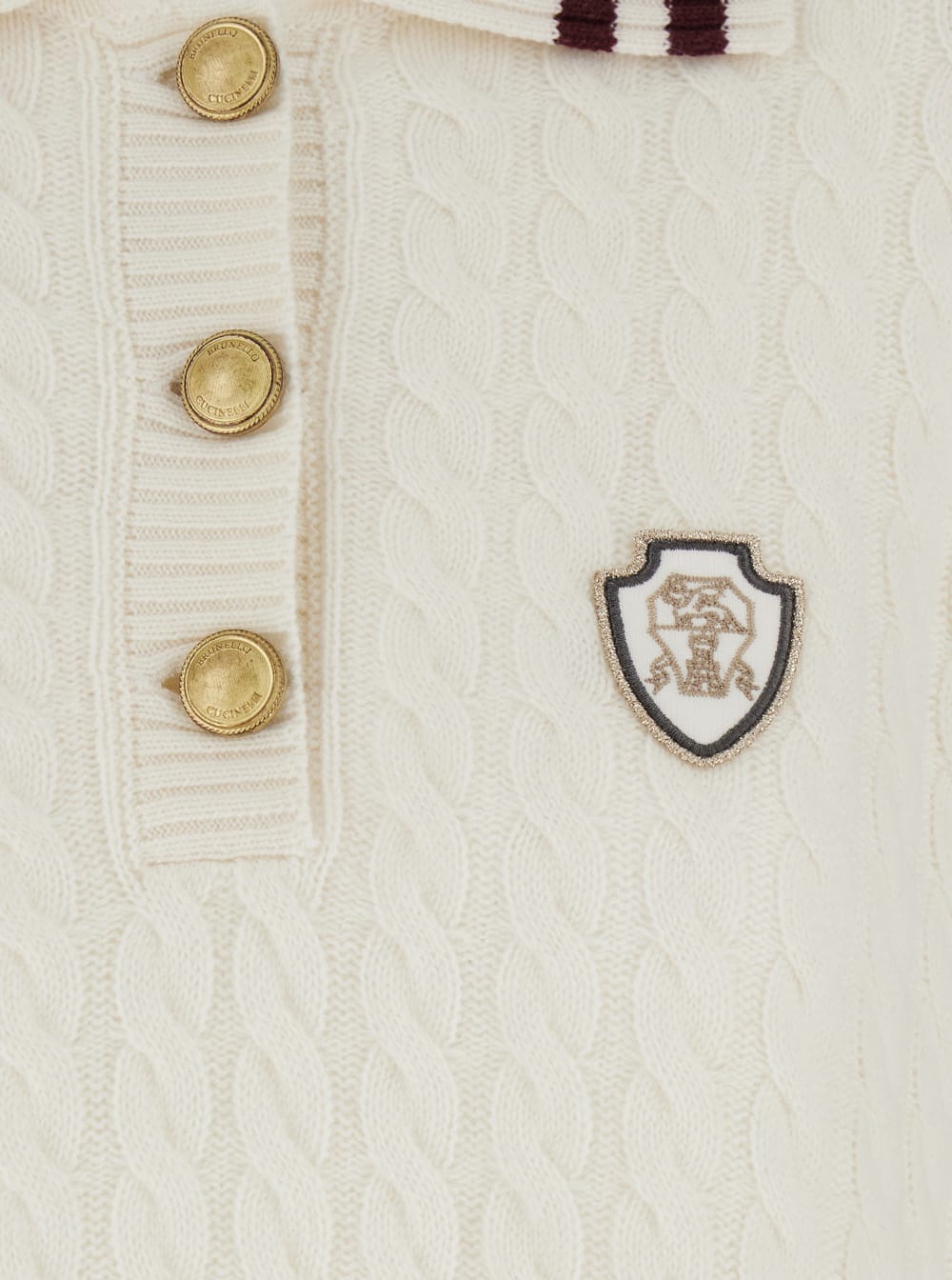 Brunello Cucinelli Sport Club Pullover With White Cashmere In White