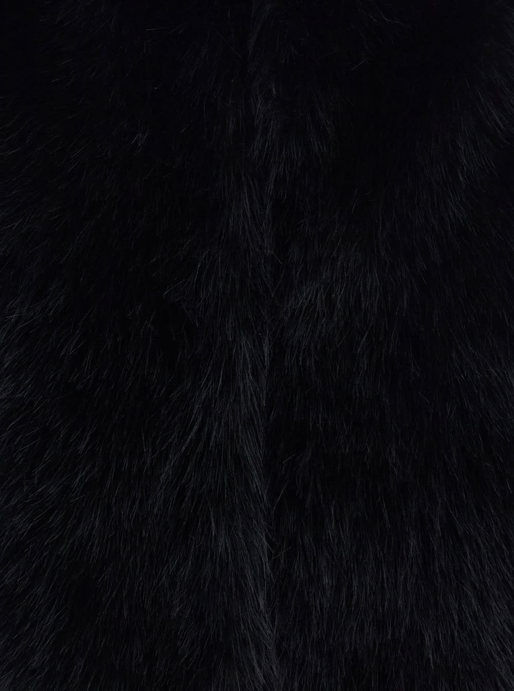 Herno Black Sleeveless Vest With Concealed Closure On The Front In Ecofur Woman In Black