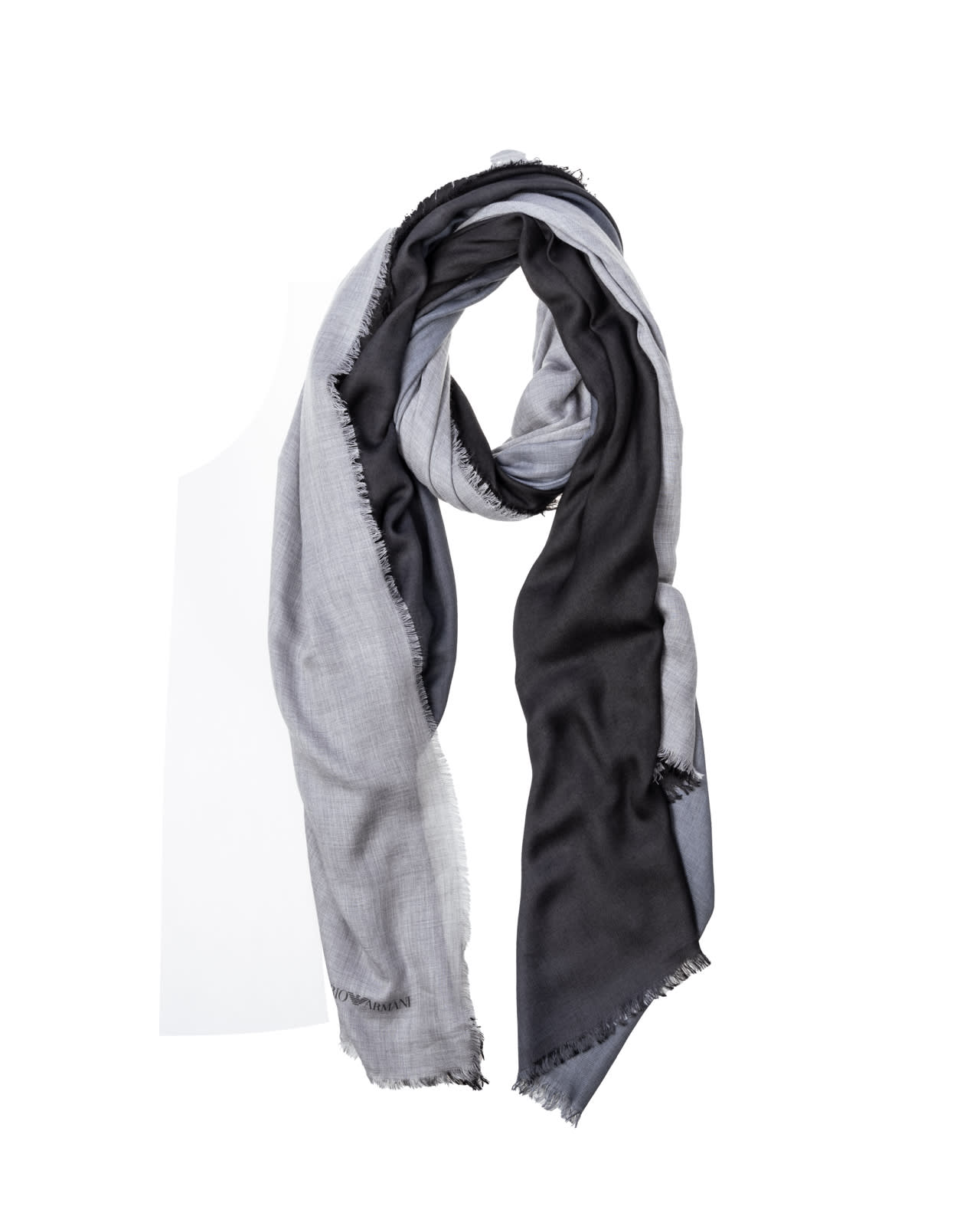 Shop Emporio Armani Stole In Grey