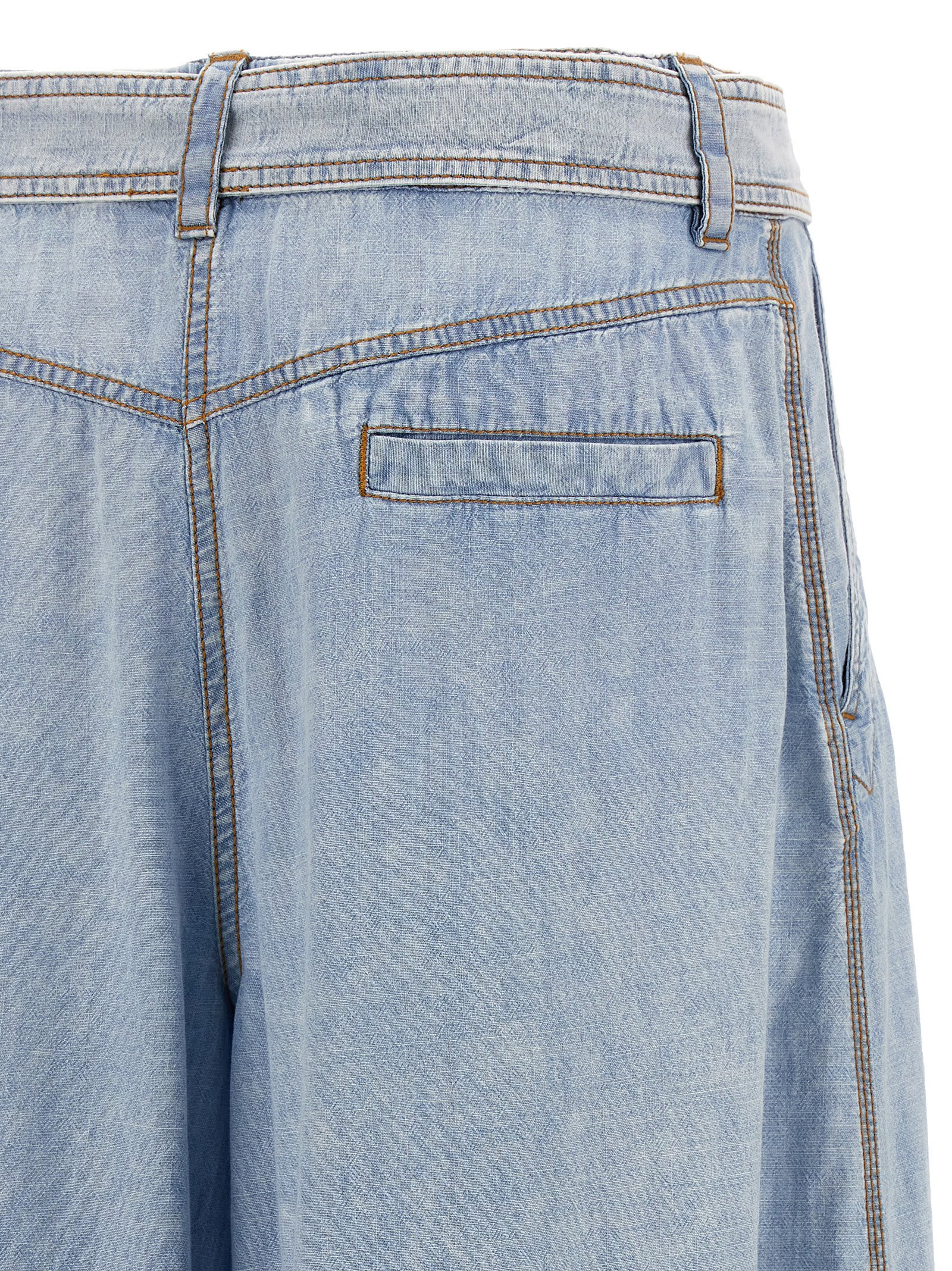 Shop Zimmermann Wide Leg Denim Jeans In Light Blue