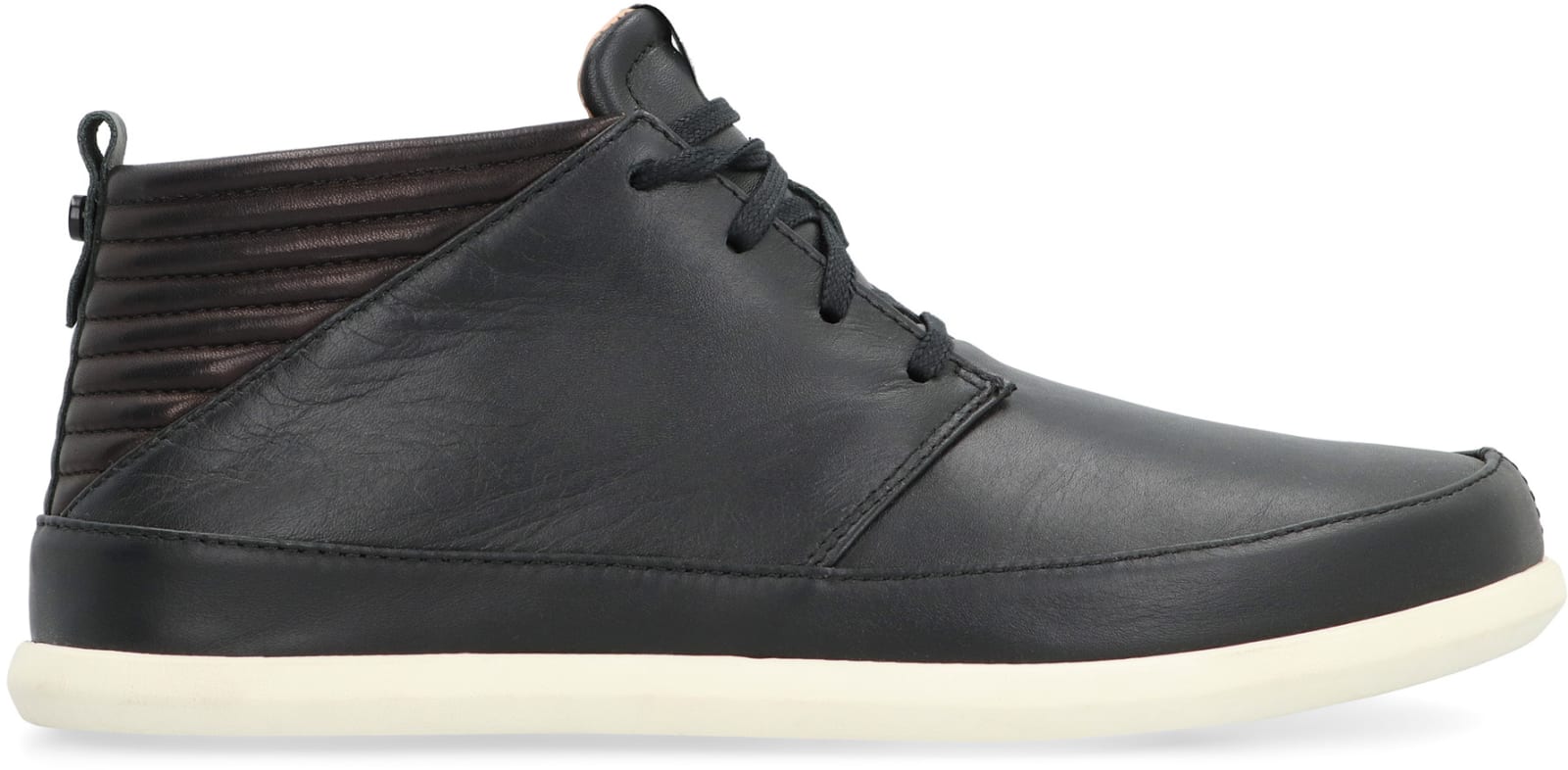Volta Leather Mid-top Sneakers In Black