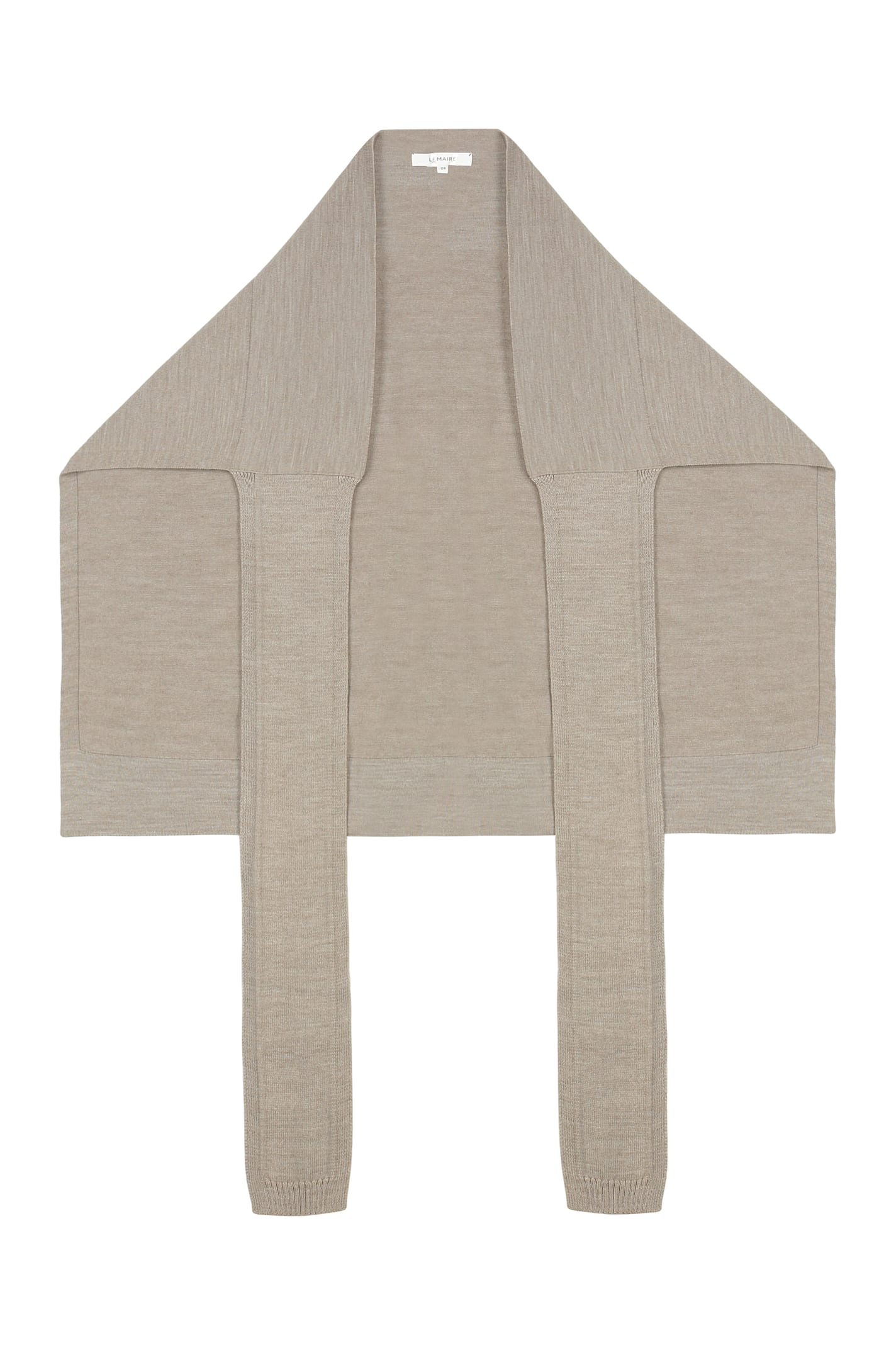 Lemaire Knitted Scarf Made Of Wool In Neutral