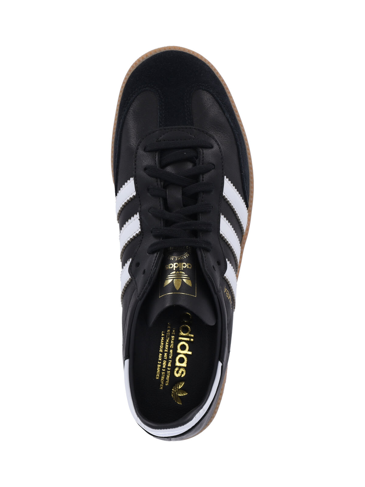 Adidas Originals Samba Decon Sneakers In Black Leather In Black