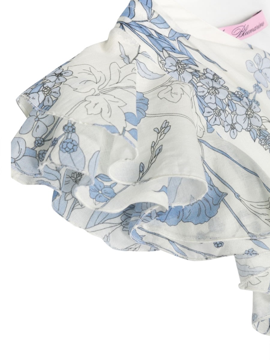 Miss Blumarine Floral-print Flared Dress In Multicolour