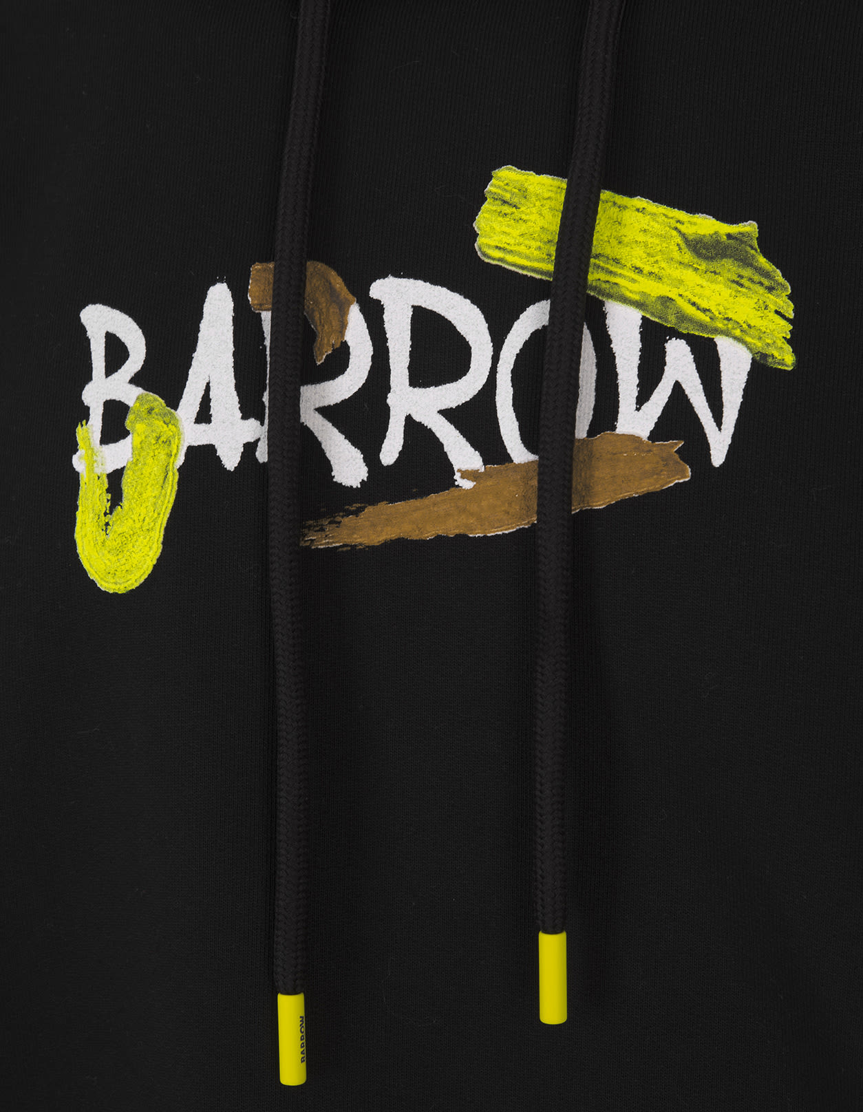 Shop Barrow Black Hoodie With Lettering And Graphic Print
