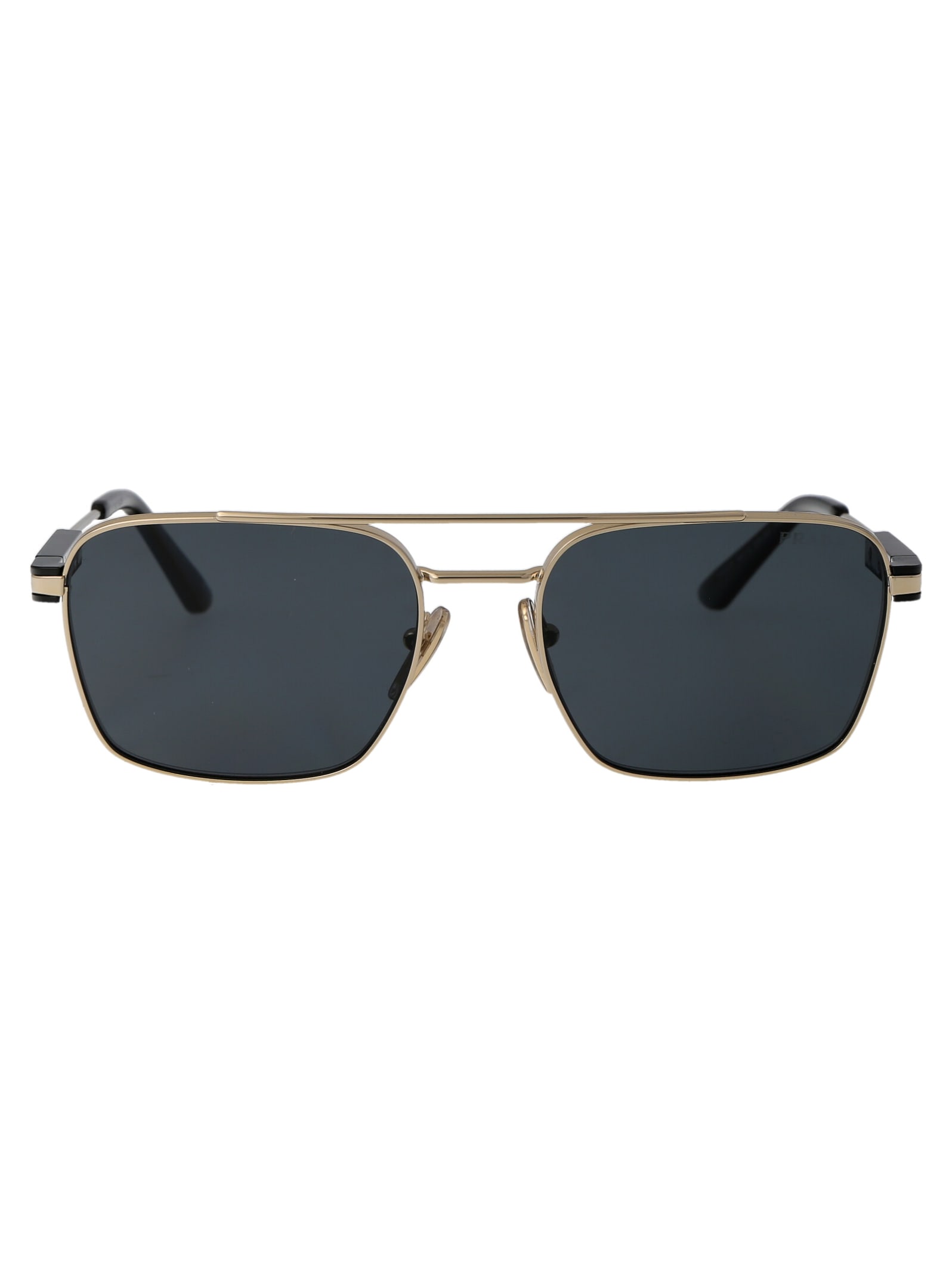 Shop Prada 0pr 67zs Sunglasses In Zvn09t Pale Gold