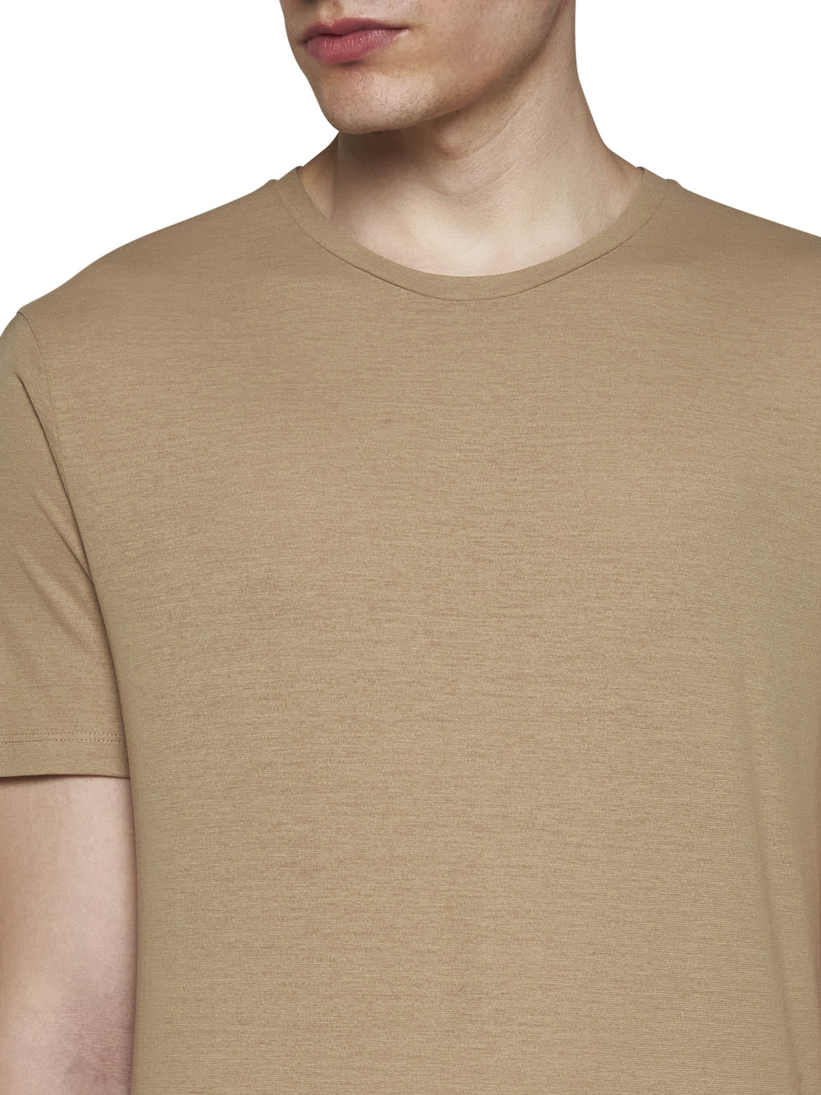 Shop Herno T-shirt In Sand