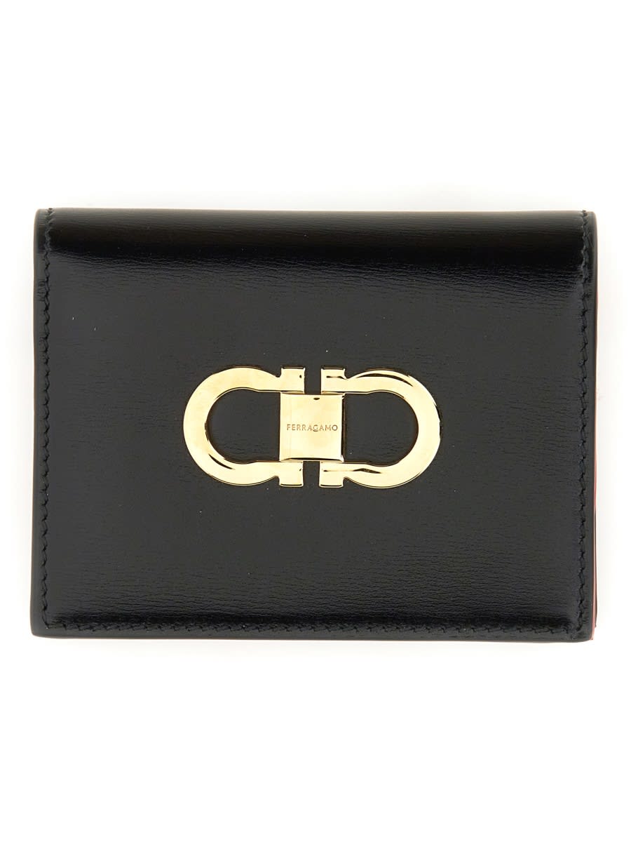 Shop Ferragamo Hooks Wallet In Black