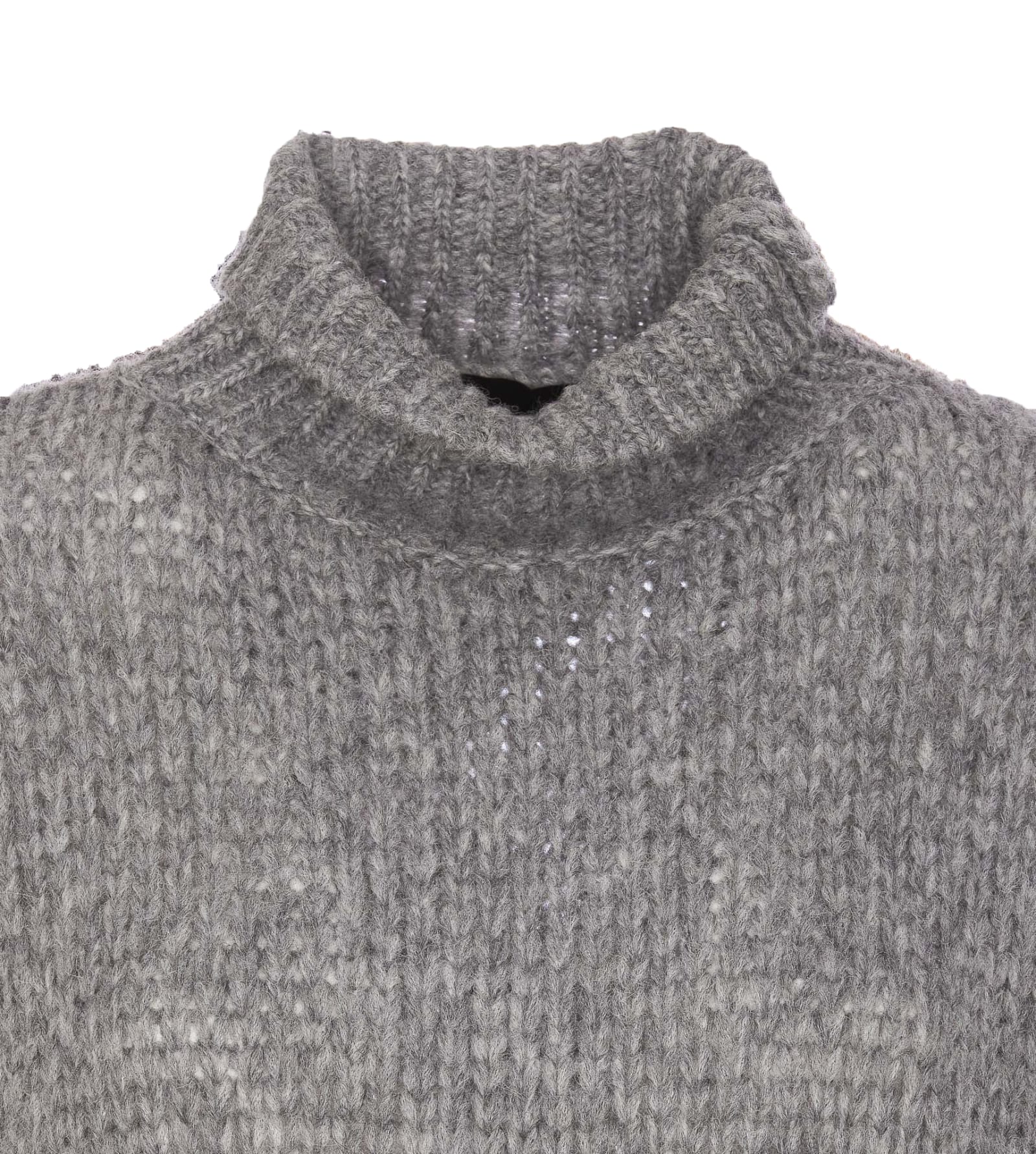 Shop Roberto Collina Turtleneck Sweater In Grey