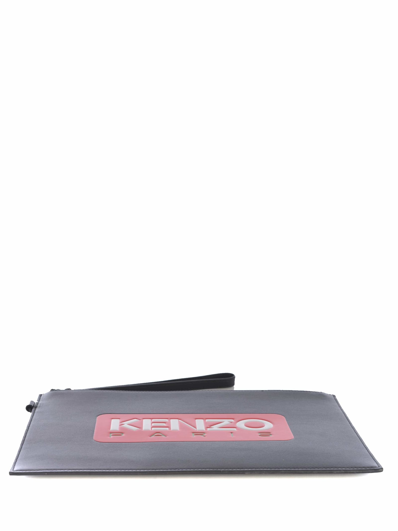 Shop Kenzo Pochette  In Smooth Leather In Nero