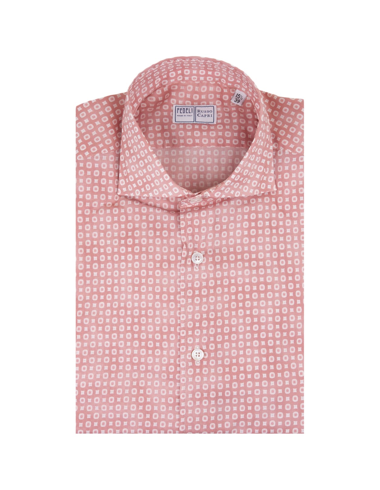 Shop Fedeli Sean Shirt In Pink Printed Panamino