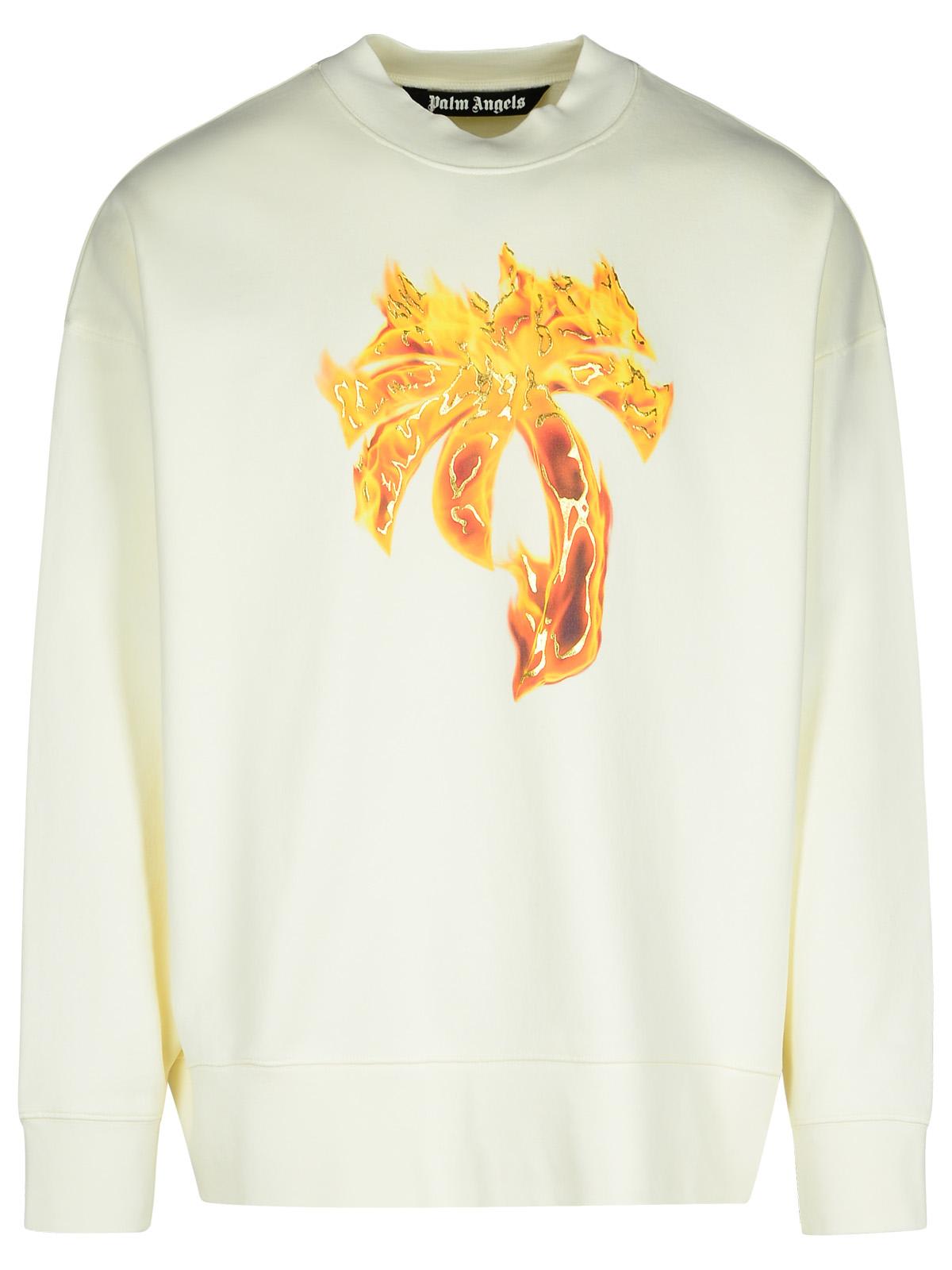 burning Palm Cream Cotton Sweatshirt