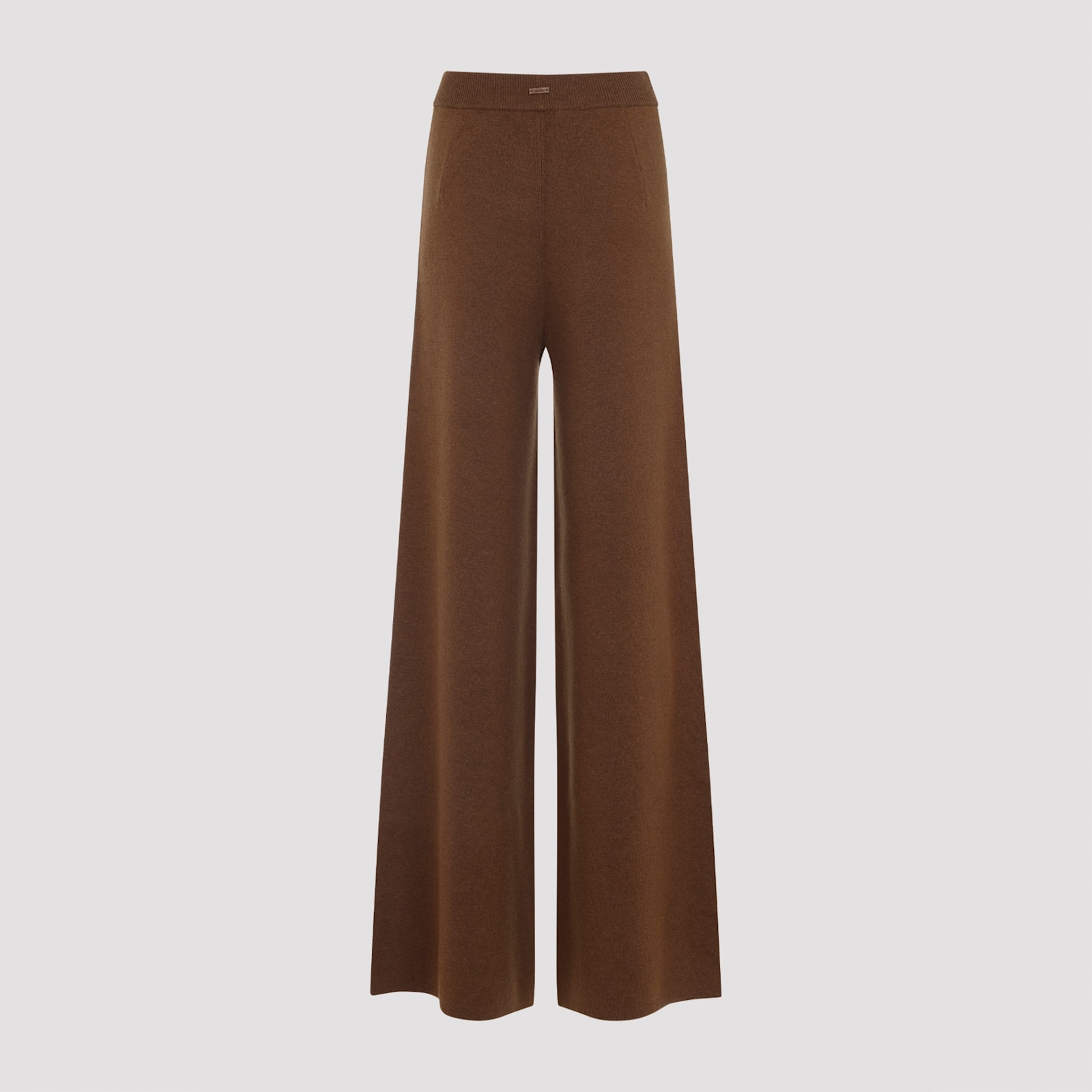 Max Mara Judy Knit Pants In Wool And Cashmere In Brown
