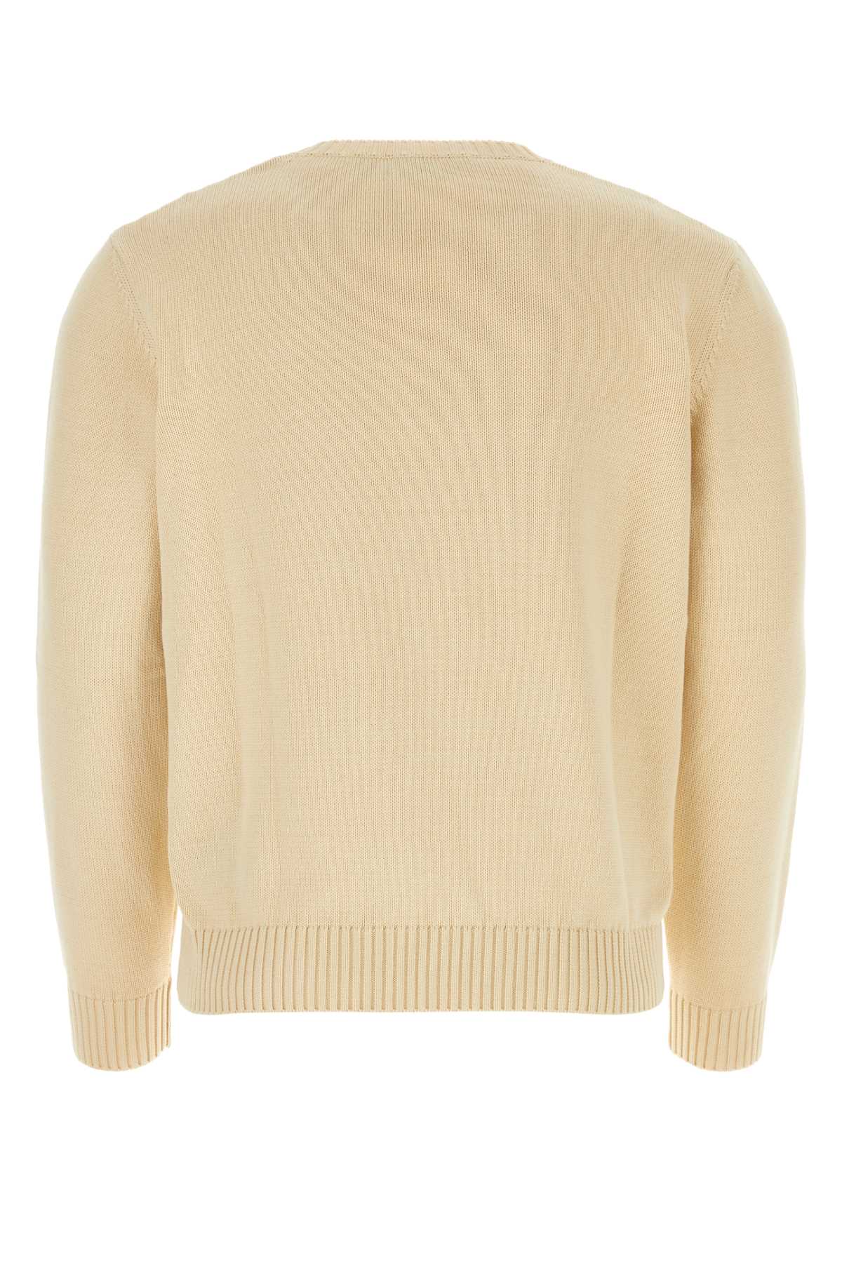 Shop Palm Angels Cream Cotton Sweater In Offwhite