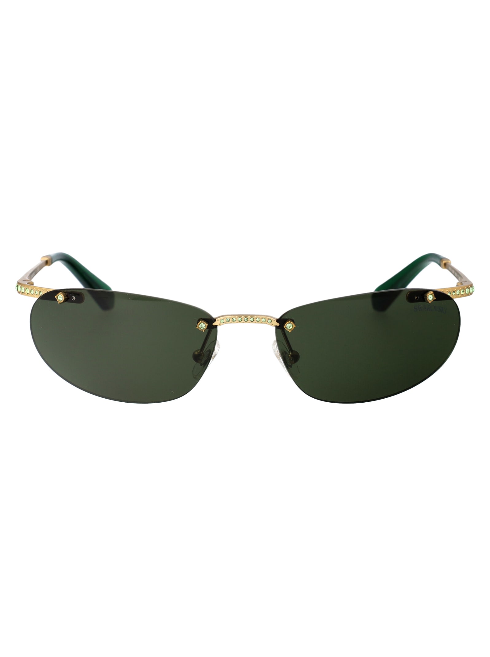 Shop Swarovski 0sk7019 Sunglasses In 402471 Matte Gold