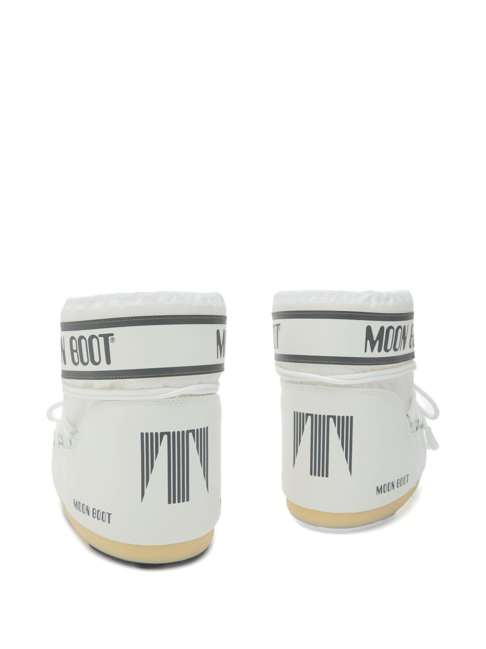 Moon Boot Icon Low Nylon White Snow Boots In White