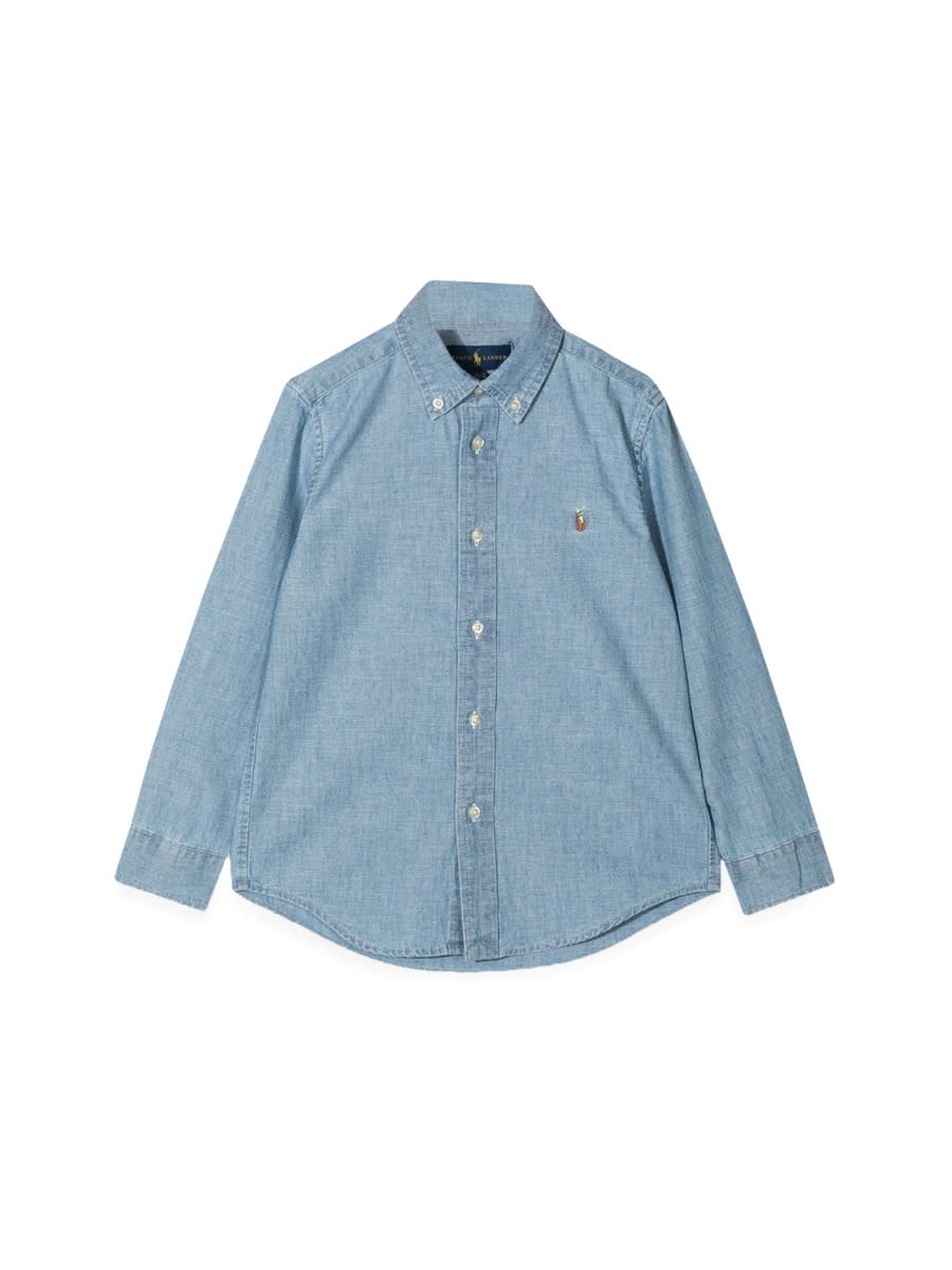 Polo Ralph Lauren Cotton Shirt In Blue