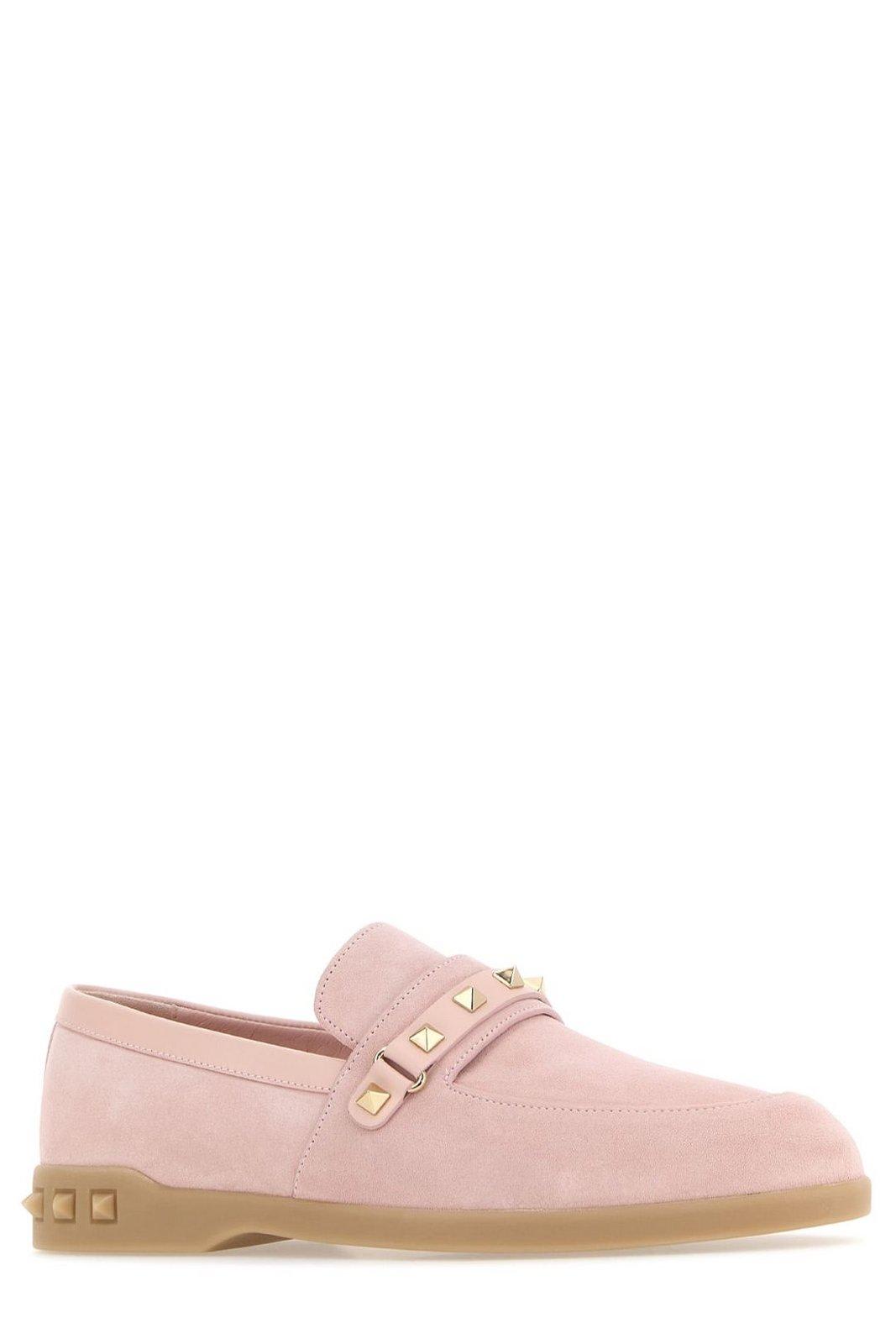 Shop Valentino Garavani Leisure Flows Slip-on Loafers In Pink
