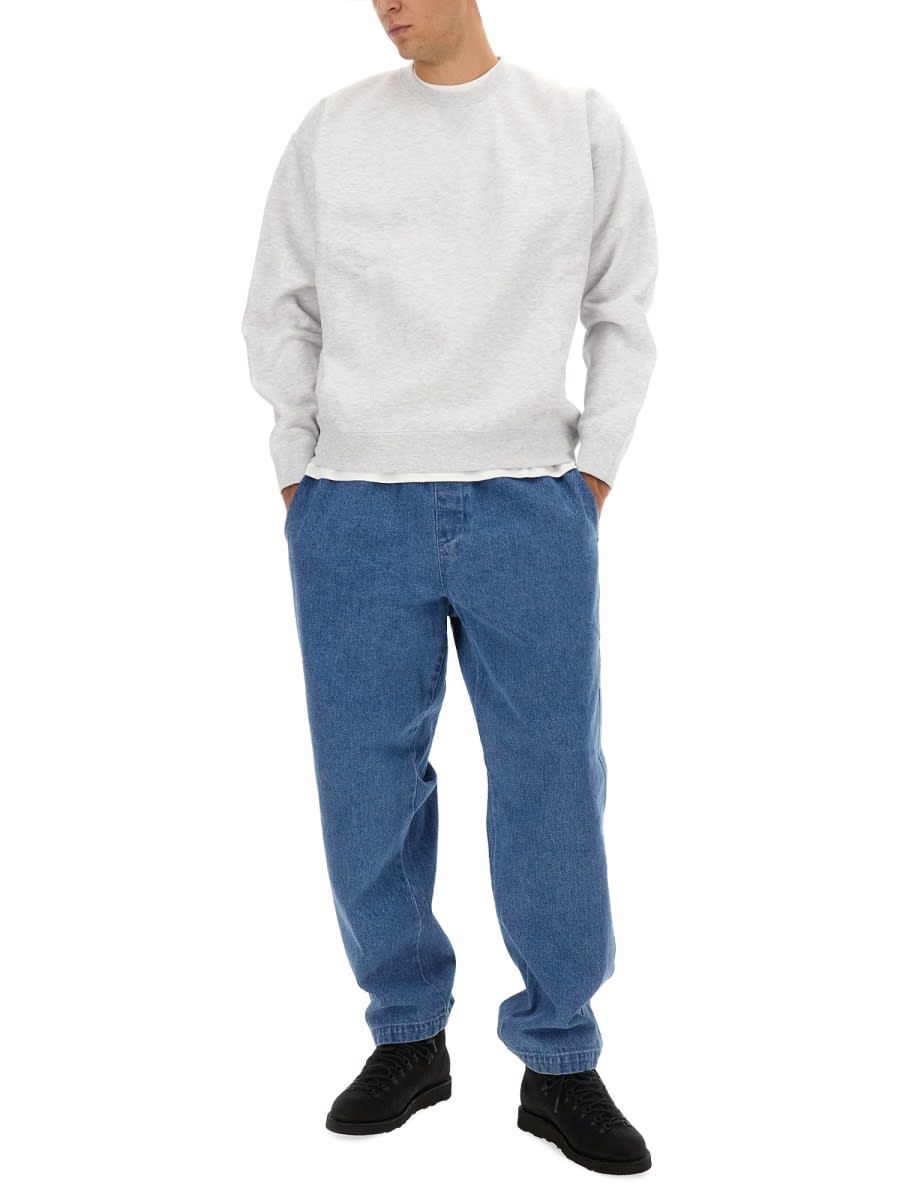 Shop Obey Sweatshirt With Logo In Grey