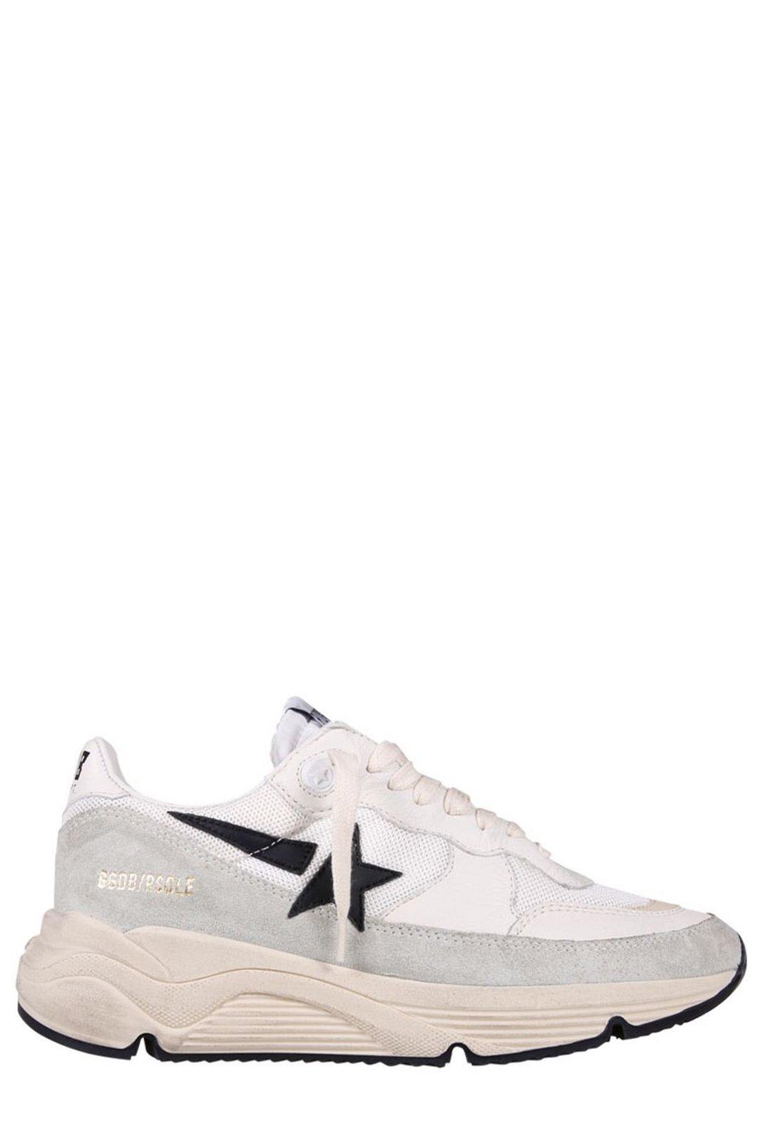 Golden Goose Lace-up Sneakers In White/ivory