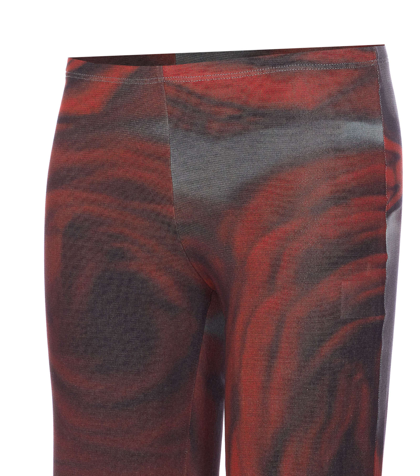 Jean Paul Gaultier Floral Mesh Flared Trousers Stretch In Multi