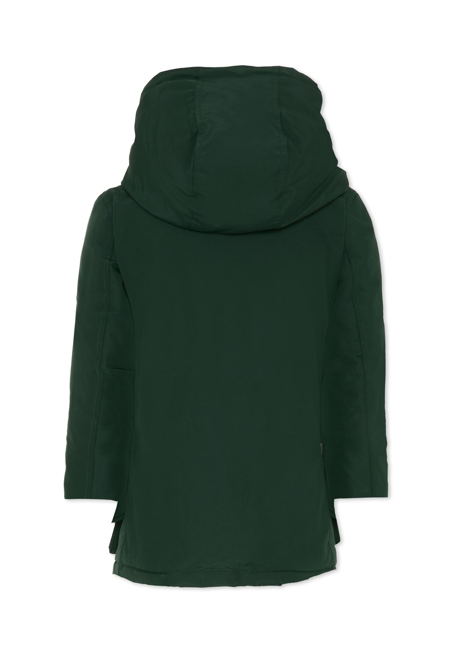 Woolrich Arctic Hooded Padded Coat In Green