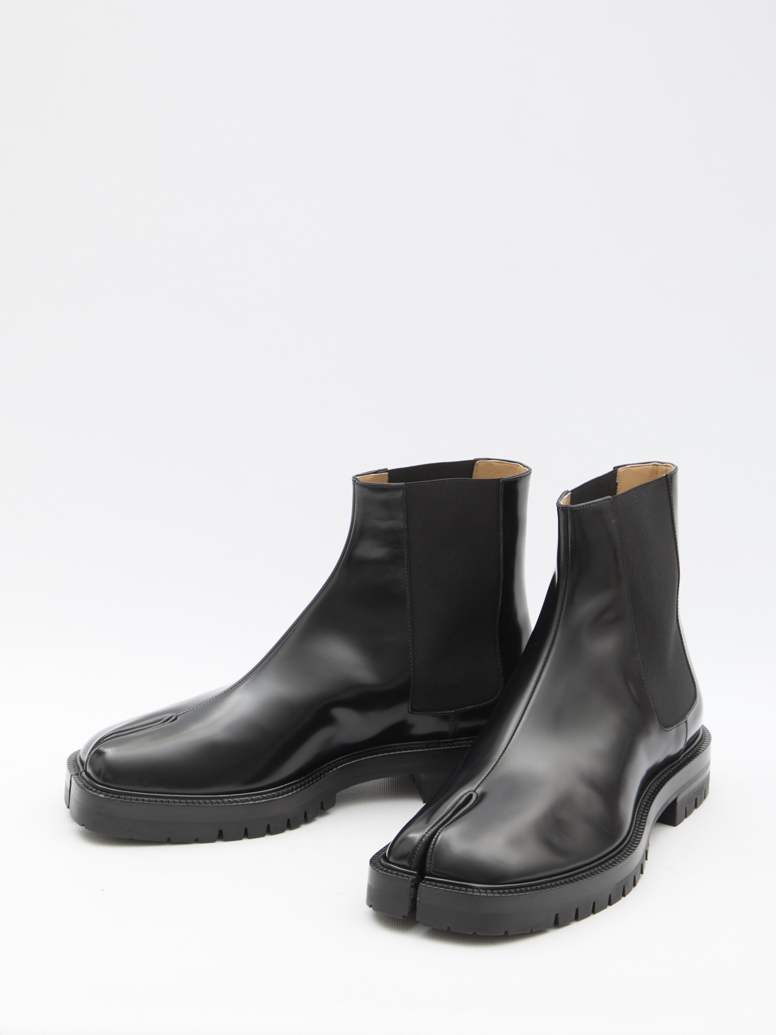 Shop Maison Margiela Tabi Chelsea Boots In Black